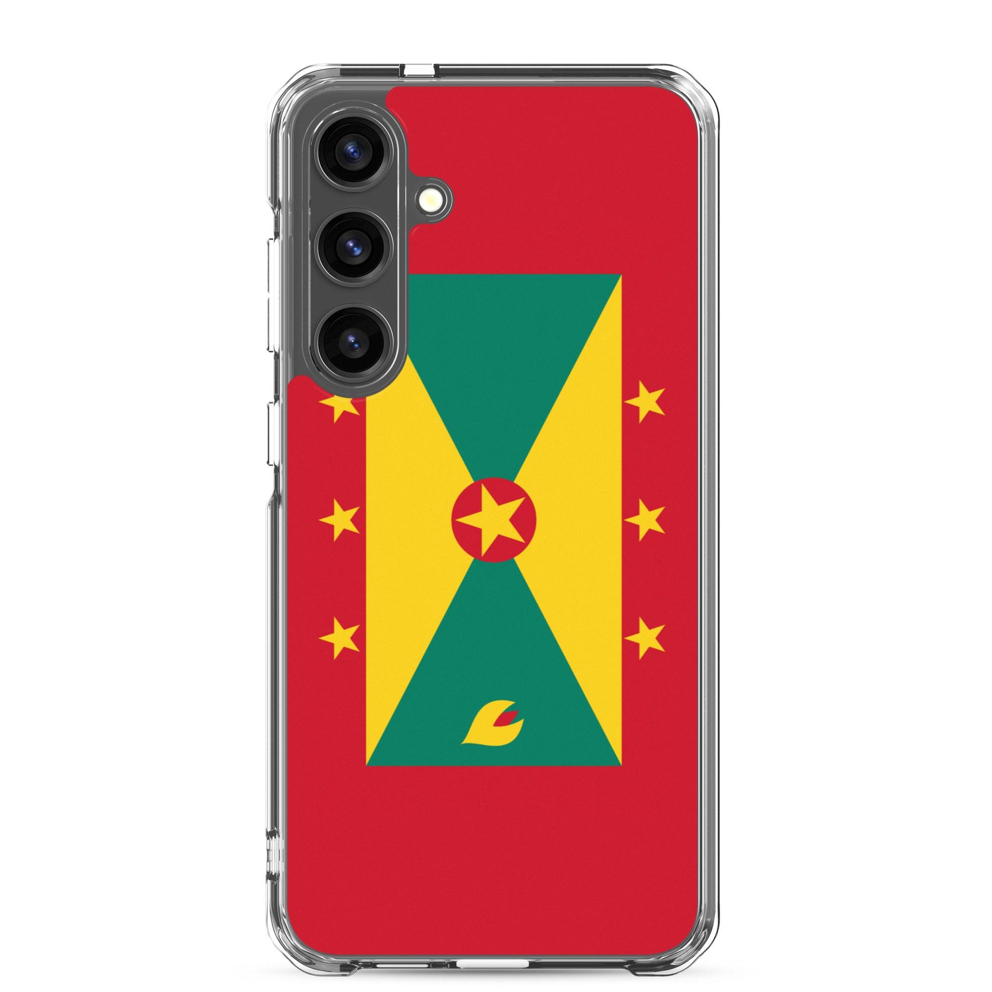 Coque de téléphone avec le drapeau de la Grenade, en TPU, offrant une protection élégante et durable.