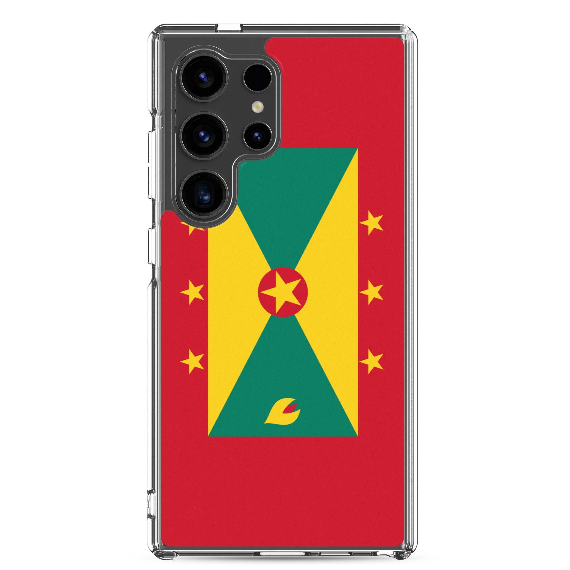 Coque de téléphone avec le drapeau de la Grenade, en TPU, offrant une protection élégante et durable.