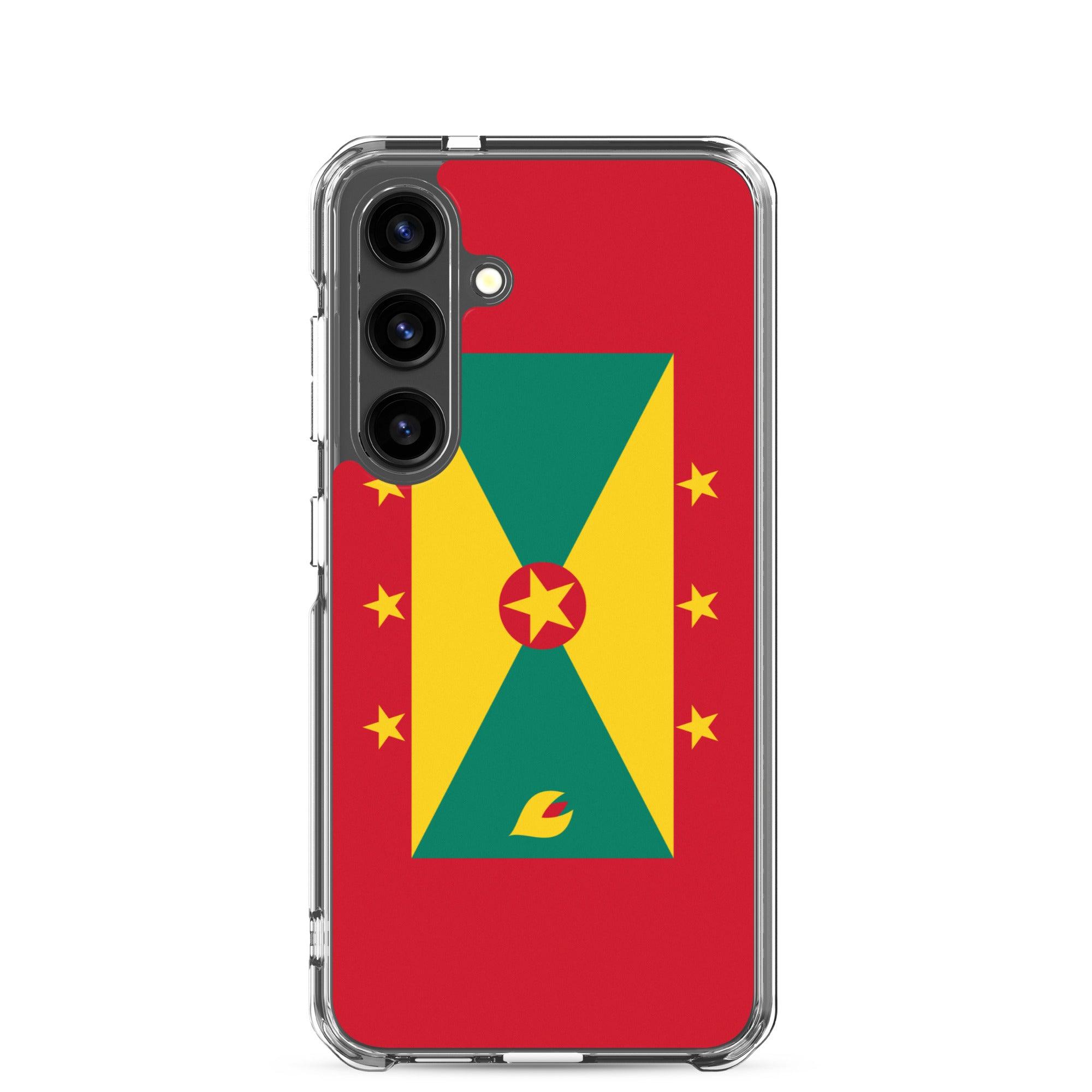 Coque de téléphone avec le drapeau de la Grenade, en TPU, offrant une protection élégante et durable.