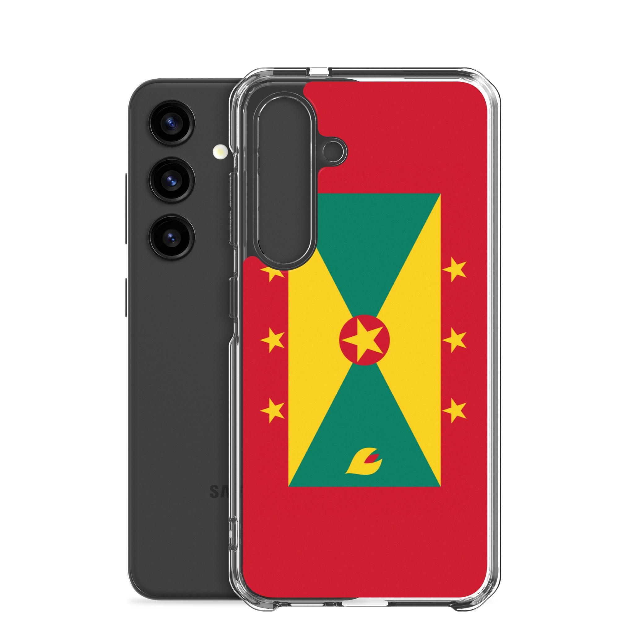 Coque de téléphone avec le drapeau de la Grenade, en TPU, offrant une protection élégante et durable.