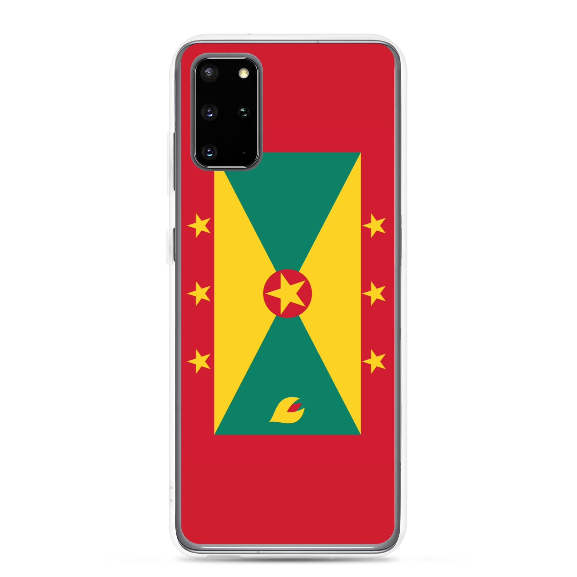 Coque de téléphone avec le drapeau de la Grenade, en TPU, offrant une protection élégante et durable.