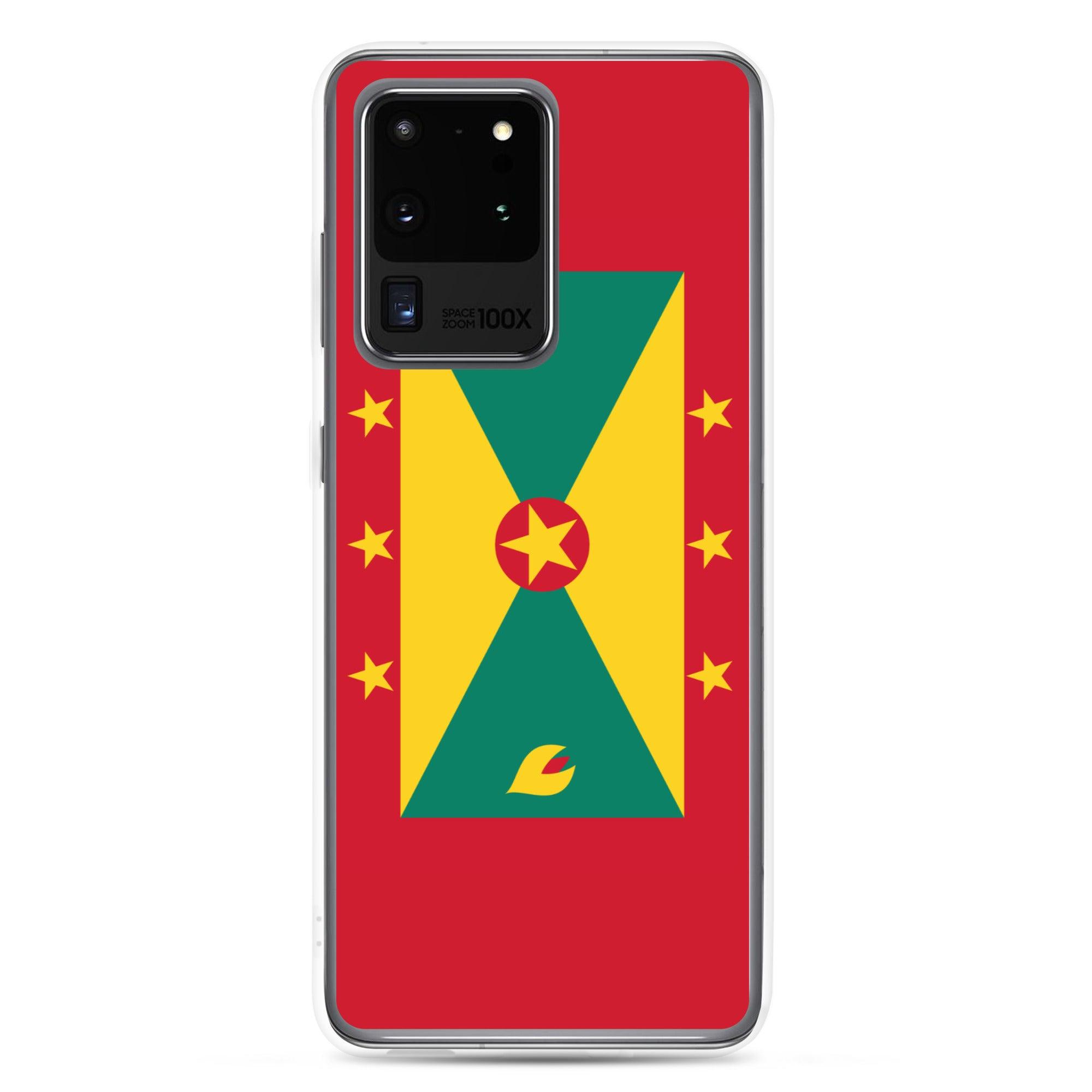 Coque de téléphone avec le drapeau de la Grenade, en TPU, offrant une protection élégante et durable.