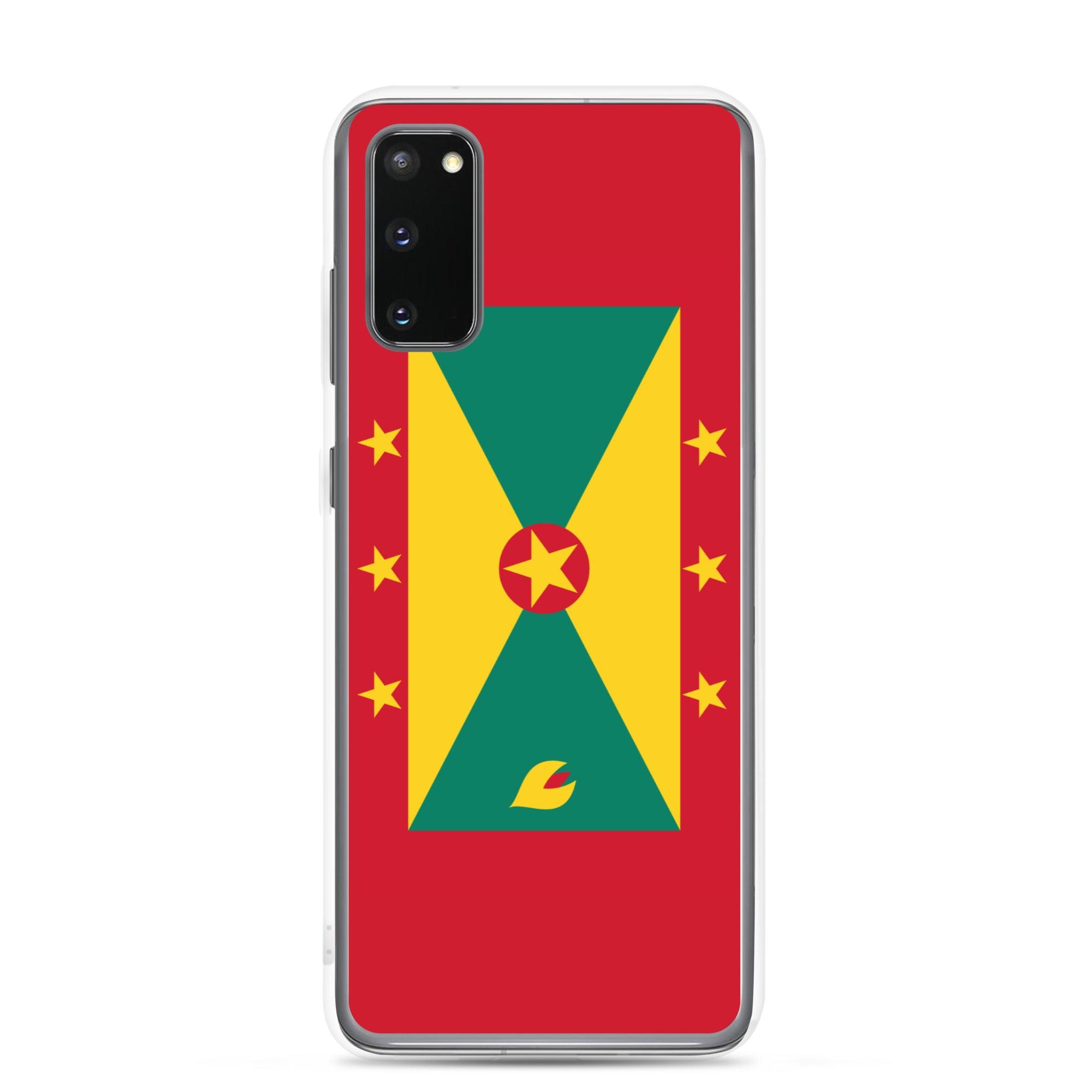 Coque de téléphone avec le drapeau de la Grenade, en TPU, offrant une protection élégante et durable.