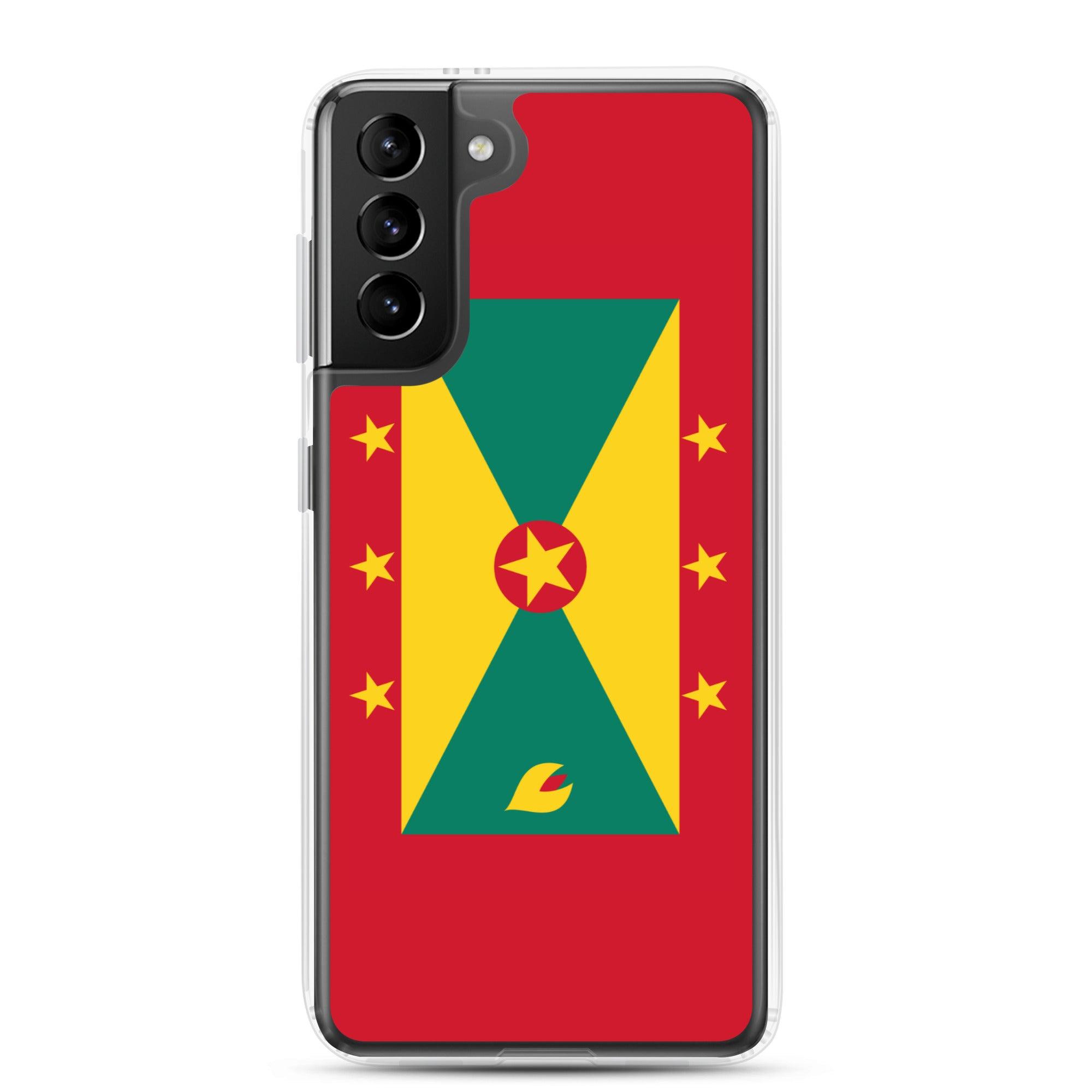 Coque de téléphone avec le drapeau de la Grenade, en TPU, offrant une protection élégante et durable.