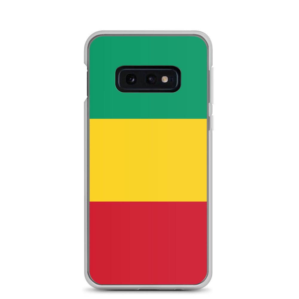 Coque de téléphone avec le drapeau de la Guinée, en TPU, offrant protection et style.