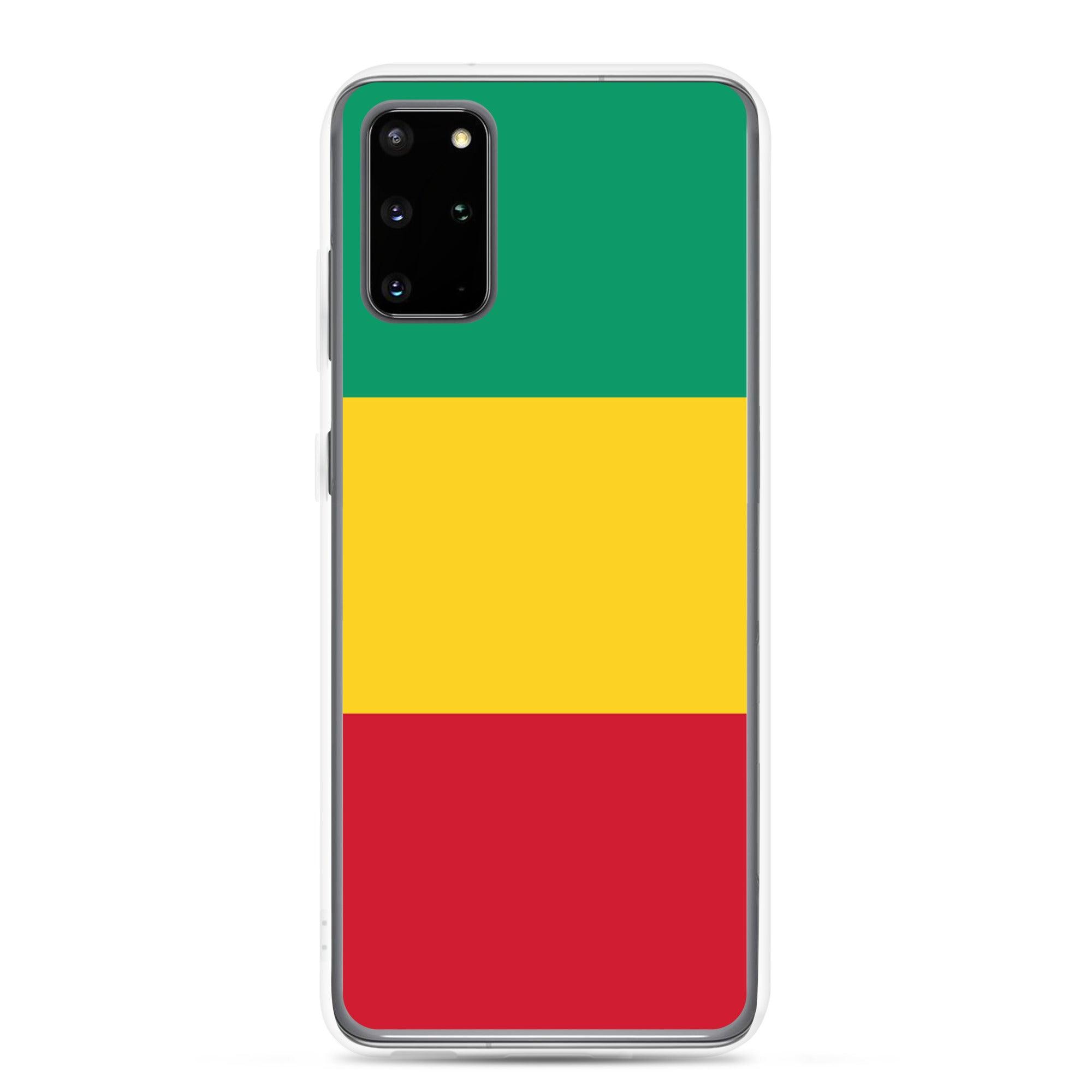 Coque de téléphone avec le drapeau de la Guinée, en TPU, offrant protection et style.