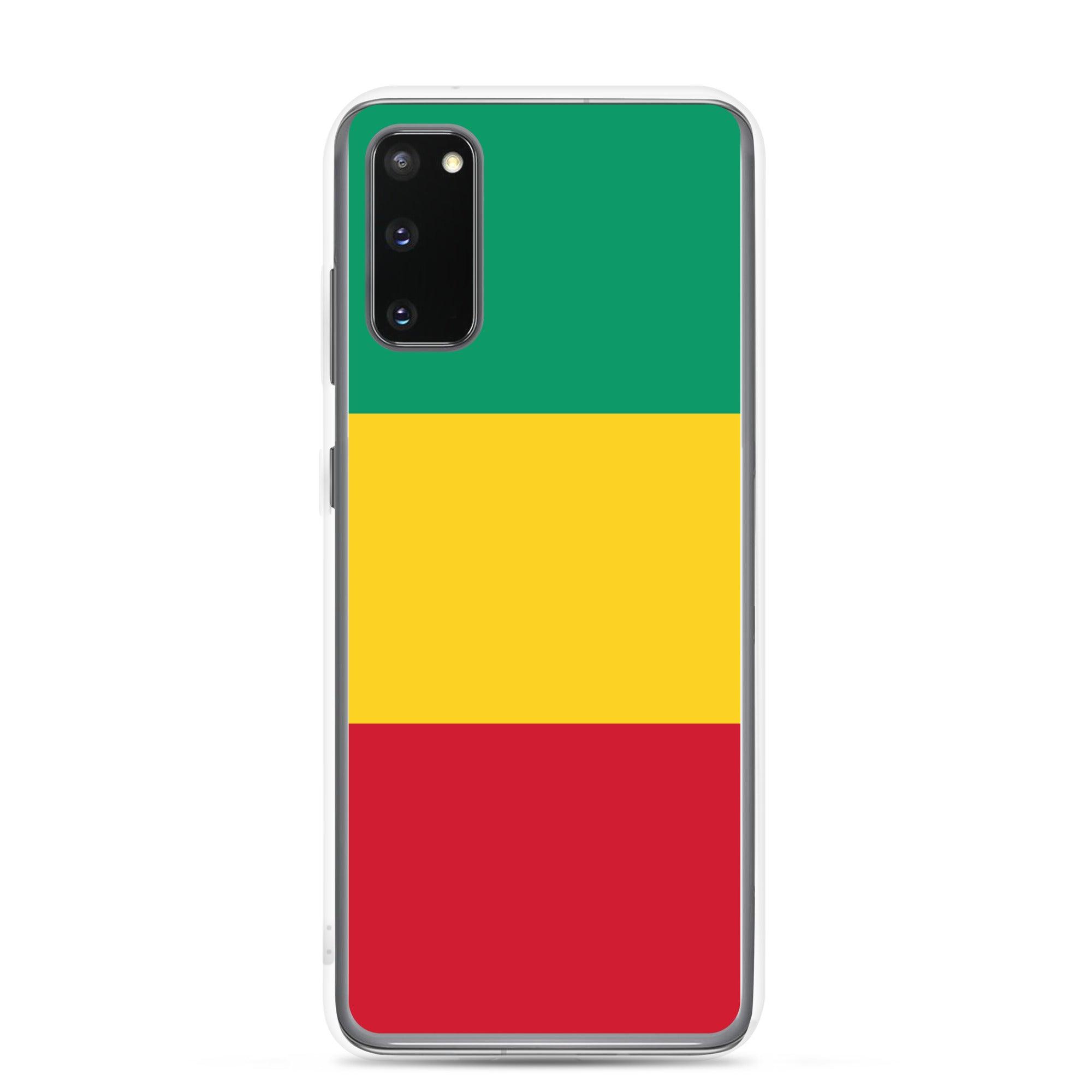 Coque de téléphone avec le drapeau de la Guinée, en TPU, offrant protection et style.