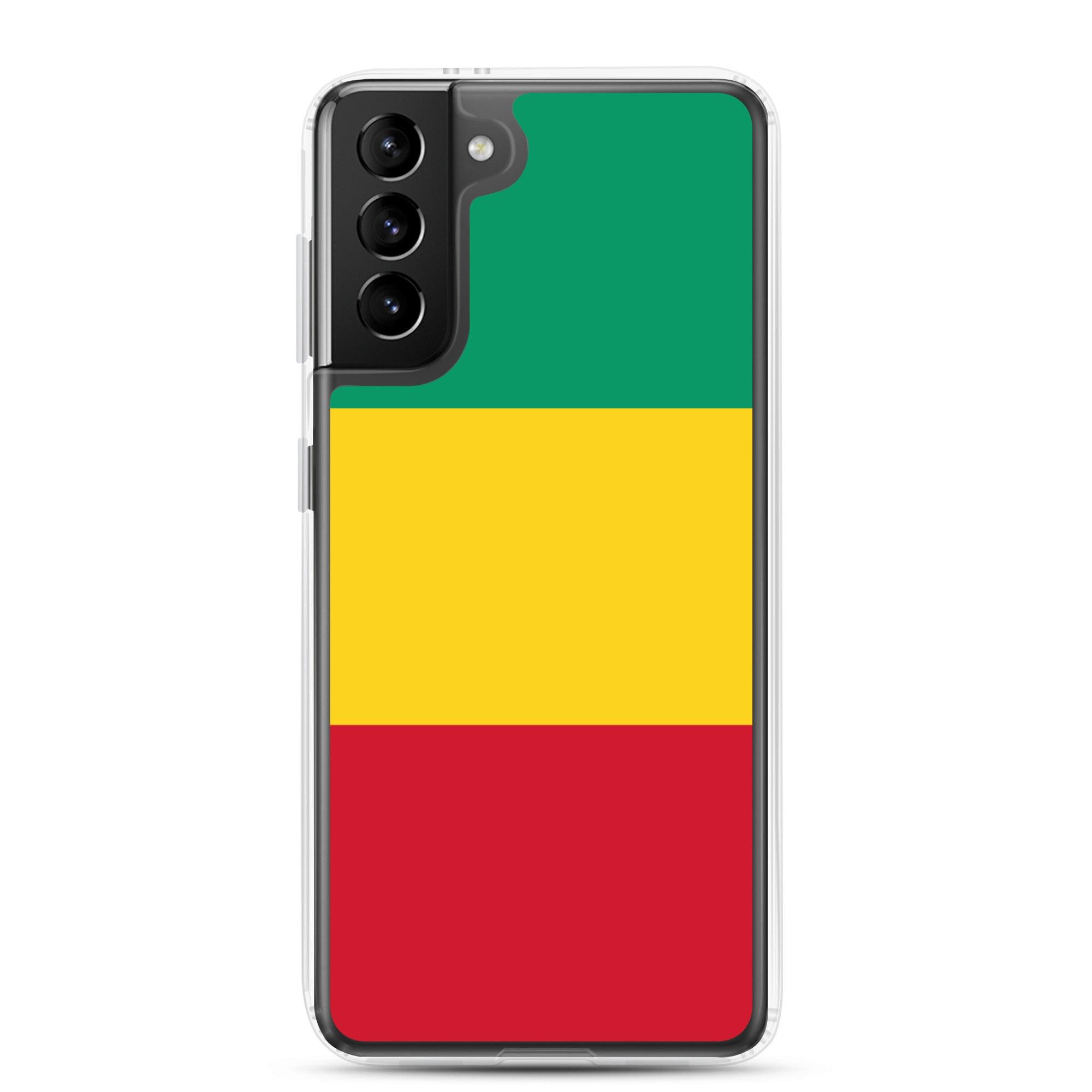 Coque de téléphone avec le drapeau de la Guinée, en TPU, offrant protection et style.