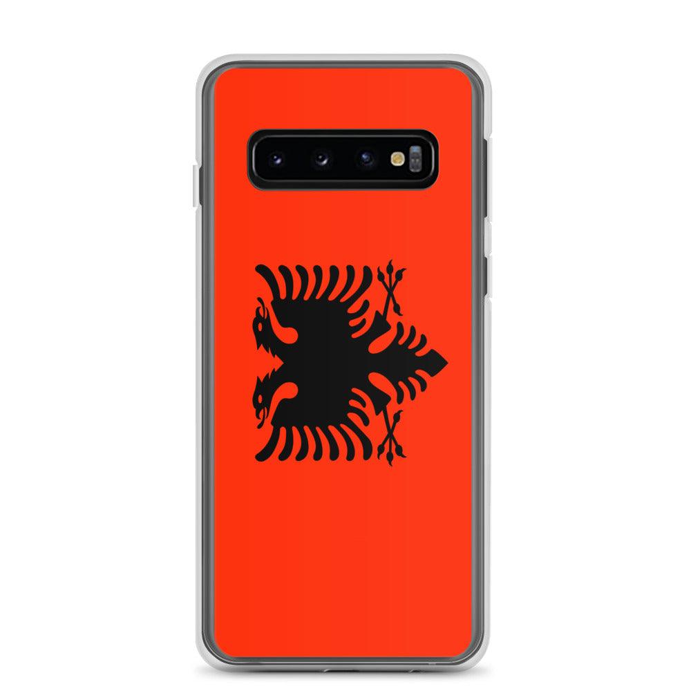 Coque de téléphone avec le drapeau de l'Albanie, en TPU, offrant une protection élégante et durable.