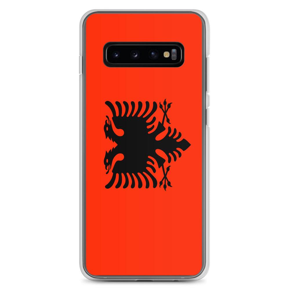 Coque de téléphone avec le drapeau de l'Albanie, en TPU, offrant une protection élégante et durable.