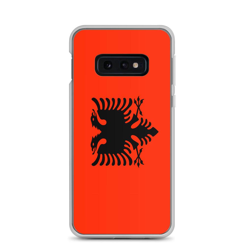 Coque de téléphone avec le drapeau de l'Albanie, en TPU, offrant une protection élégante et durable.