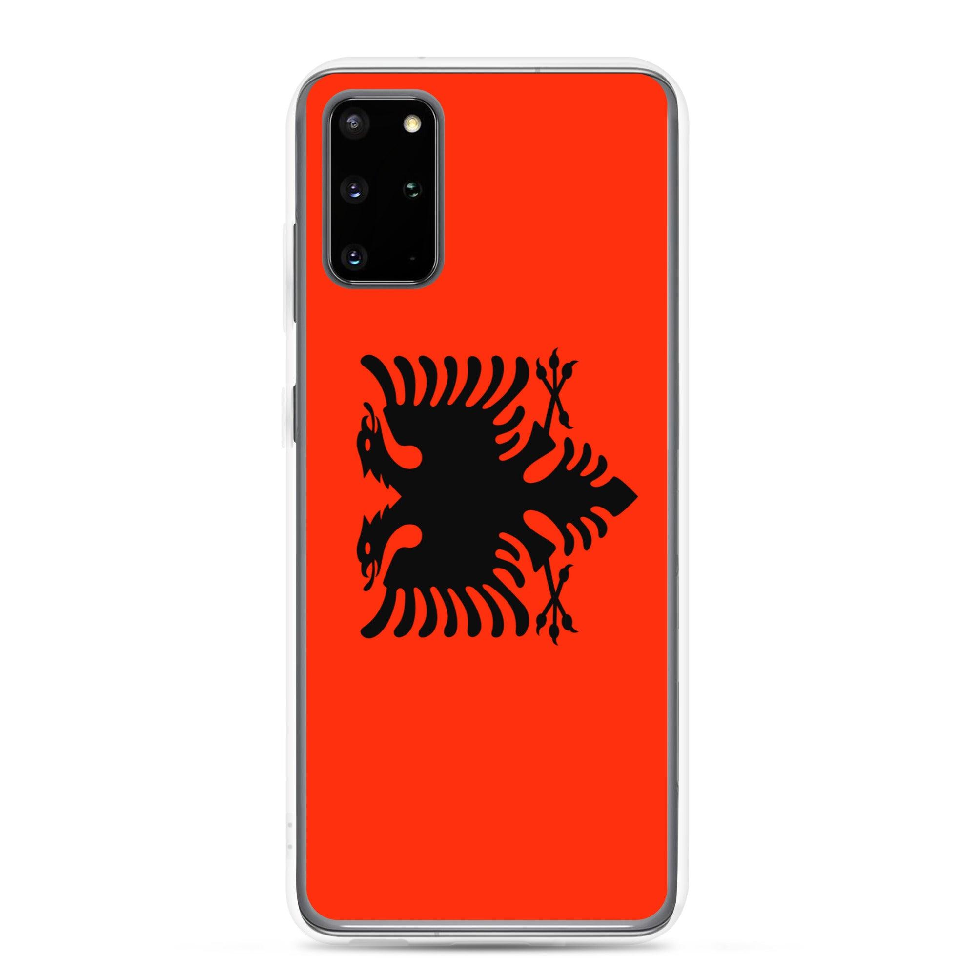 Coque de téléphone avec le drapeau de l'Albanie, en TPU, offrant une protection élégante et durable.