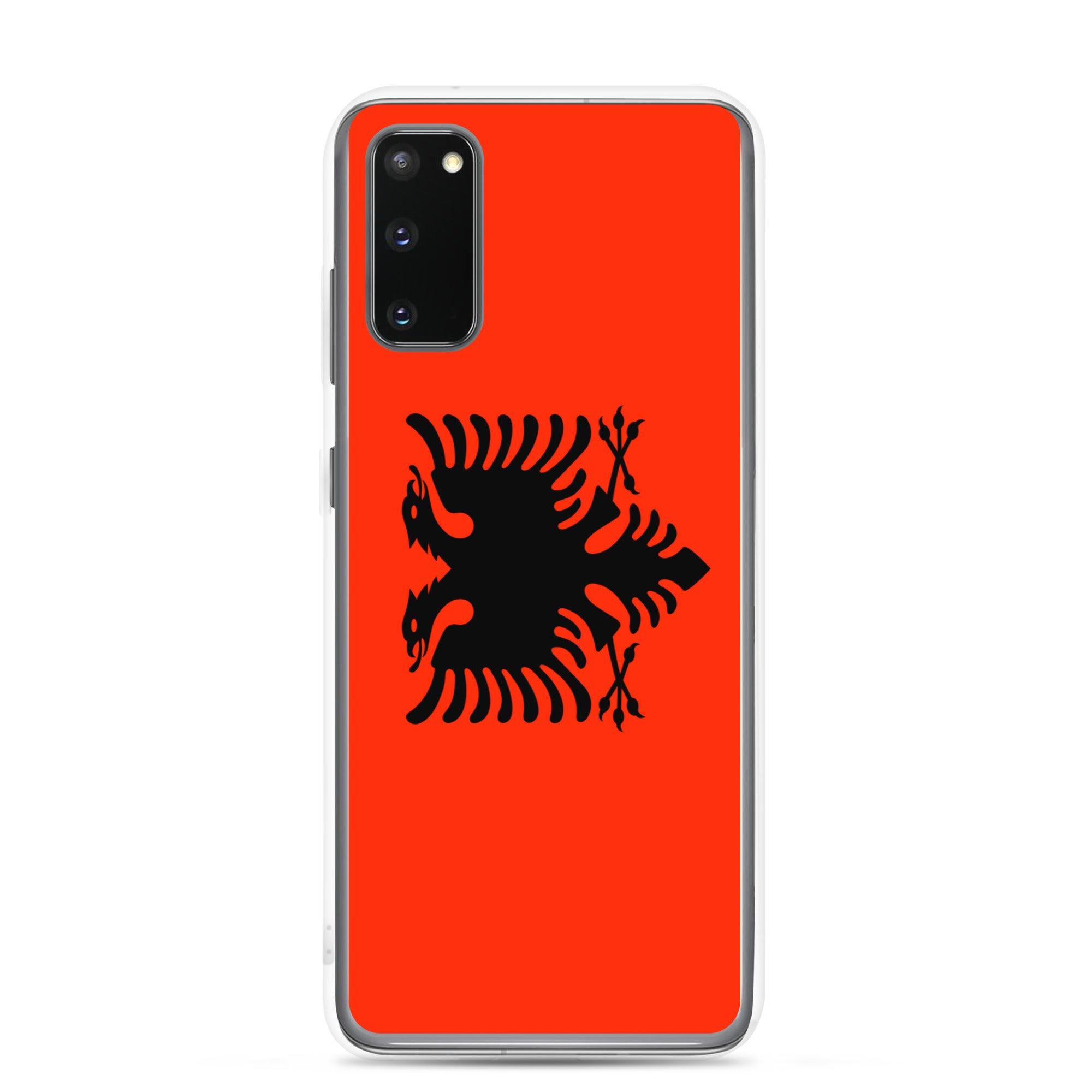 Coque de téléphone avec le drapeau de l'Albanie, en TPU, offrant une protection élégante et durable.