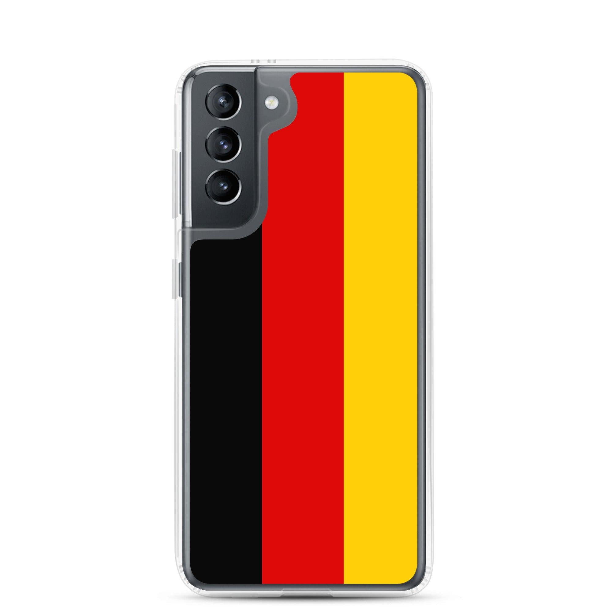 Coque de téléphone avec le drapeau de l'Allemagne, en TPU, offrant protection et style.