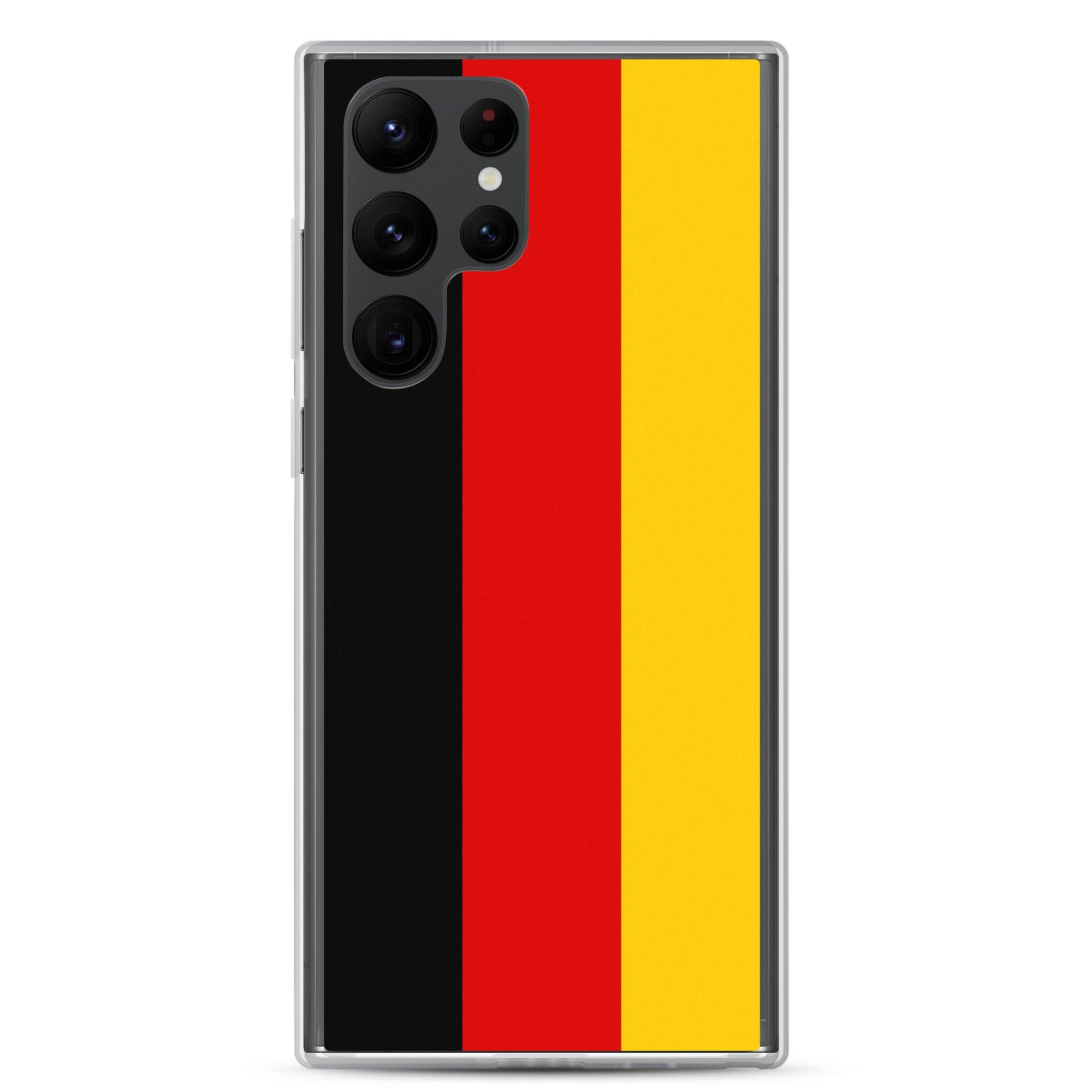 Coque de téléphone avec le drapeau de l'Allemagne, en TPU, offrant protection et style.