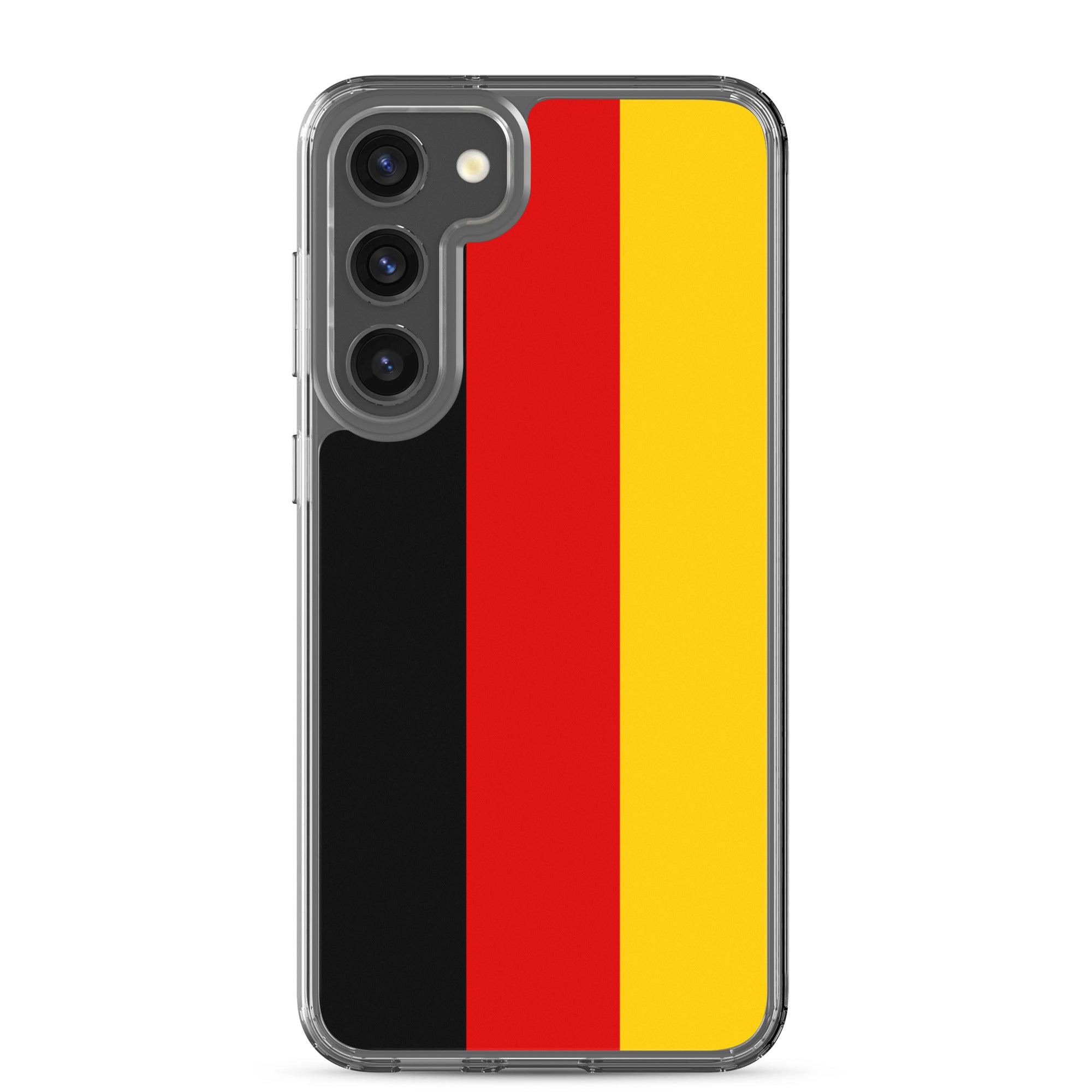 Coque de téléphone avec le drapeau de l'Allemagne, en TPU, offrant protection et style.