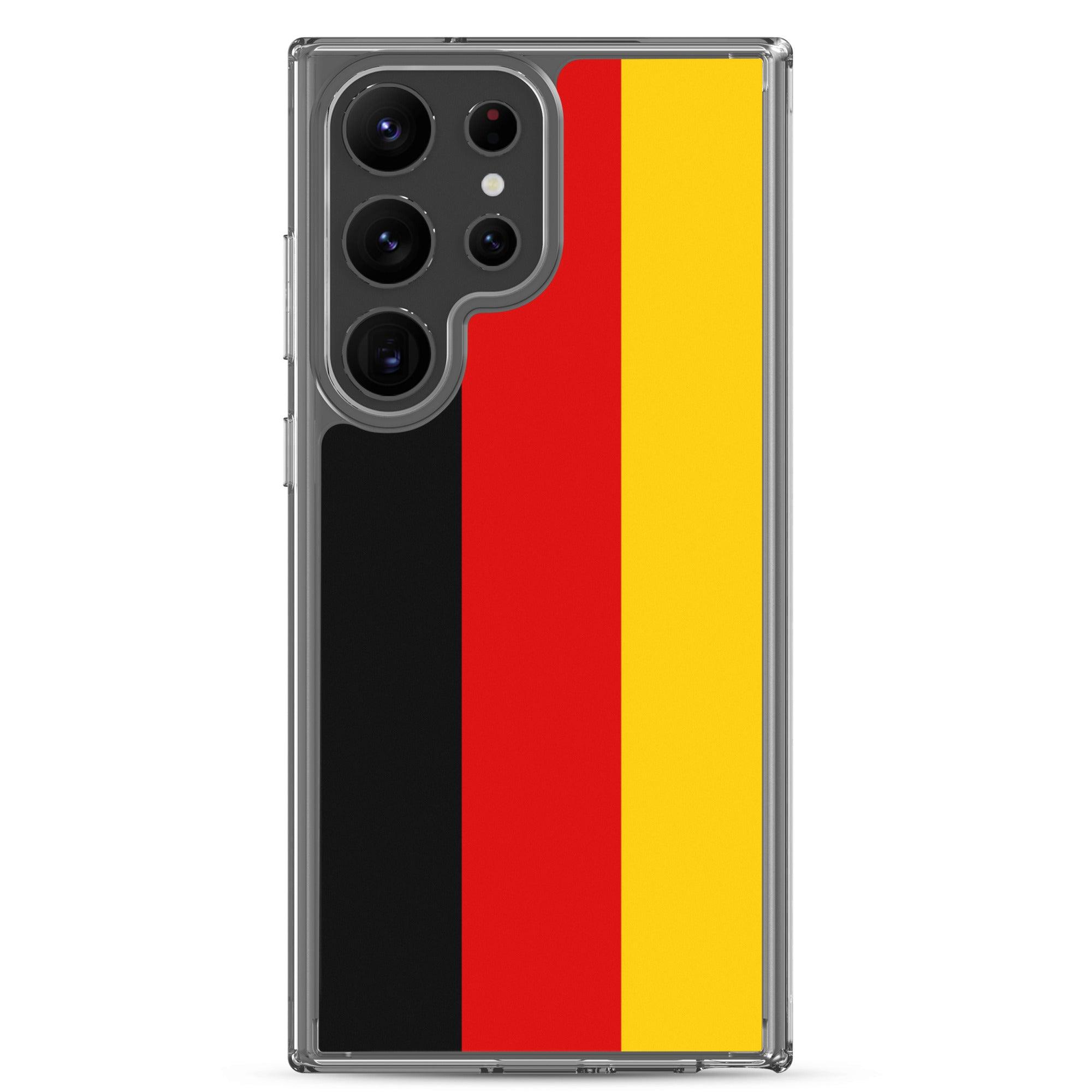 Coque de téléphone avec le drapeau de l'Allemagne, en TPU, offrant protection et style.