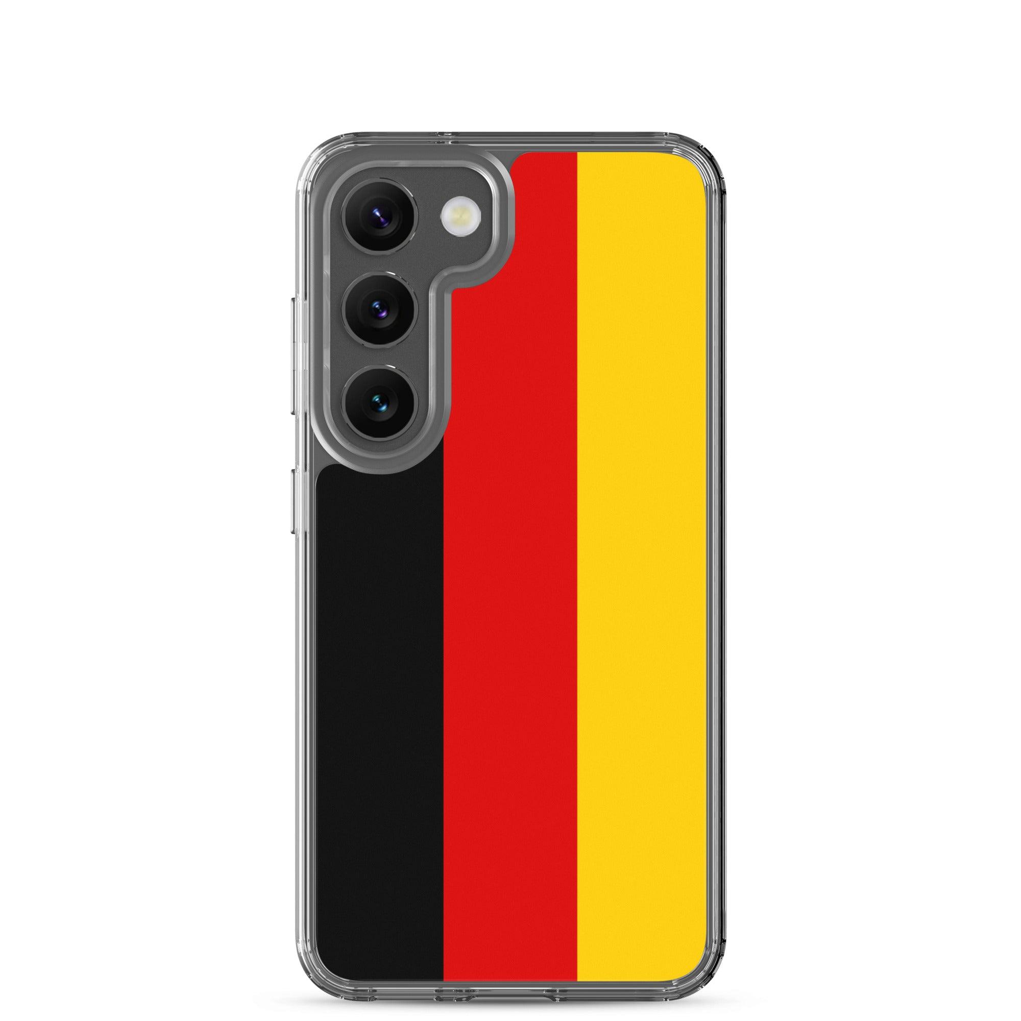 Coque de téléphone avec le drapeau de l'Allemagne, en TPU, offrant protection et style.