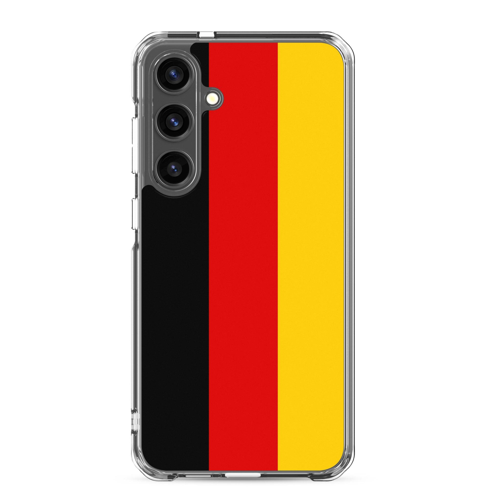 Coque de téléphone avec le drapeau de l'Allemagne, en TPU, offrant protection et style.