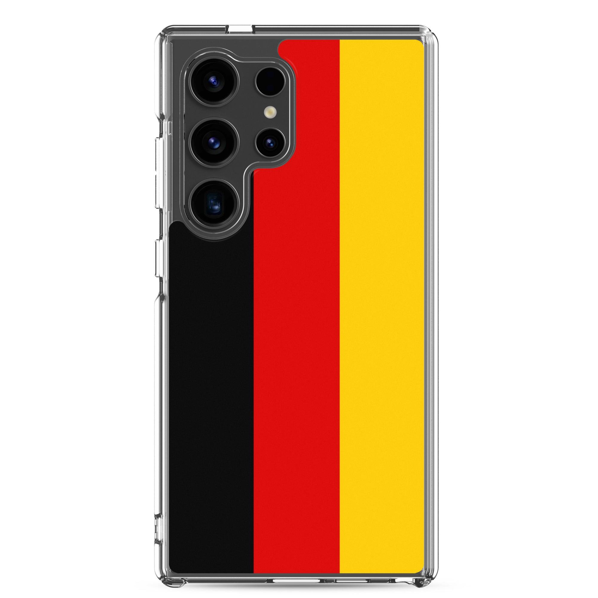 Coque de téléphone avec le drapeau de l'Allemagne, en TPU, offrant protection et style.