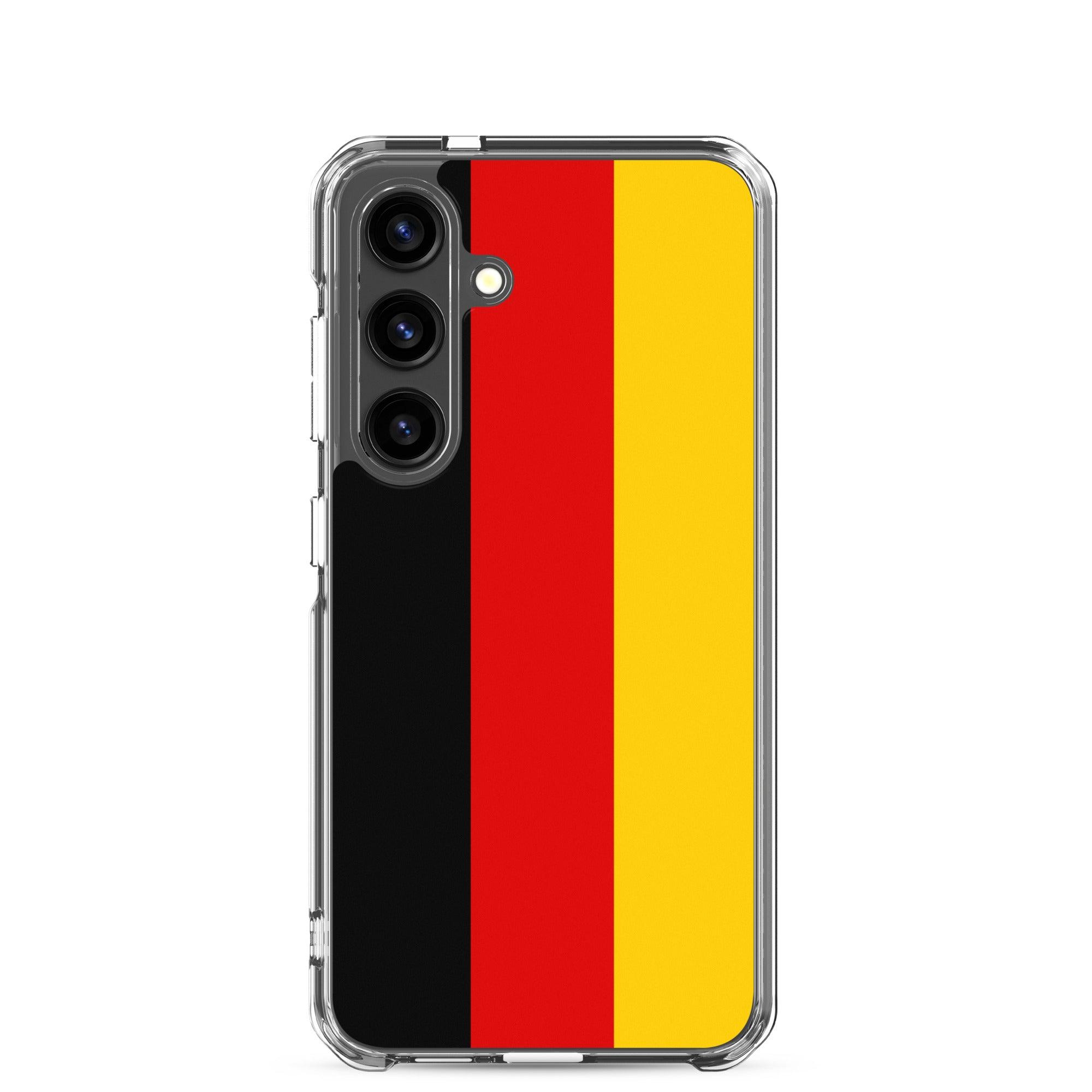 Coque de téléphone avec le drapeau de l'Allemagne, en TPU, offrant protection et style.