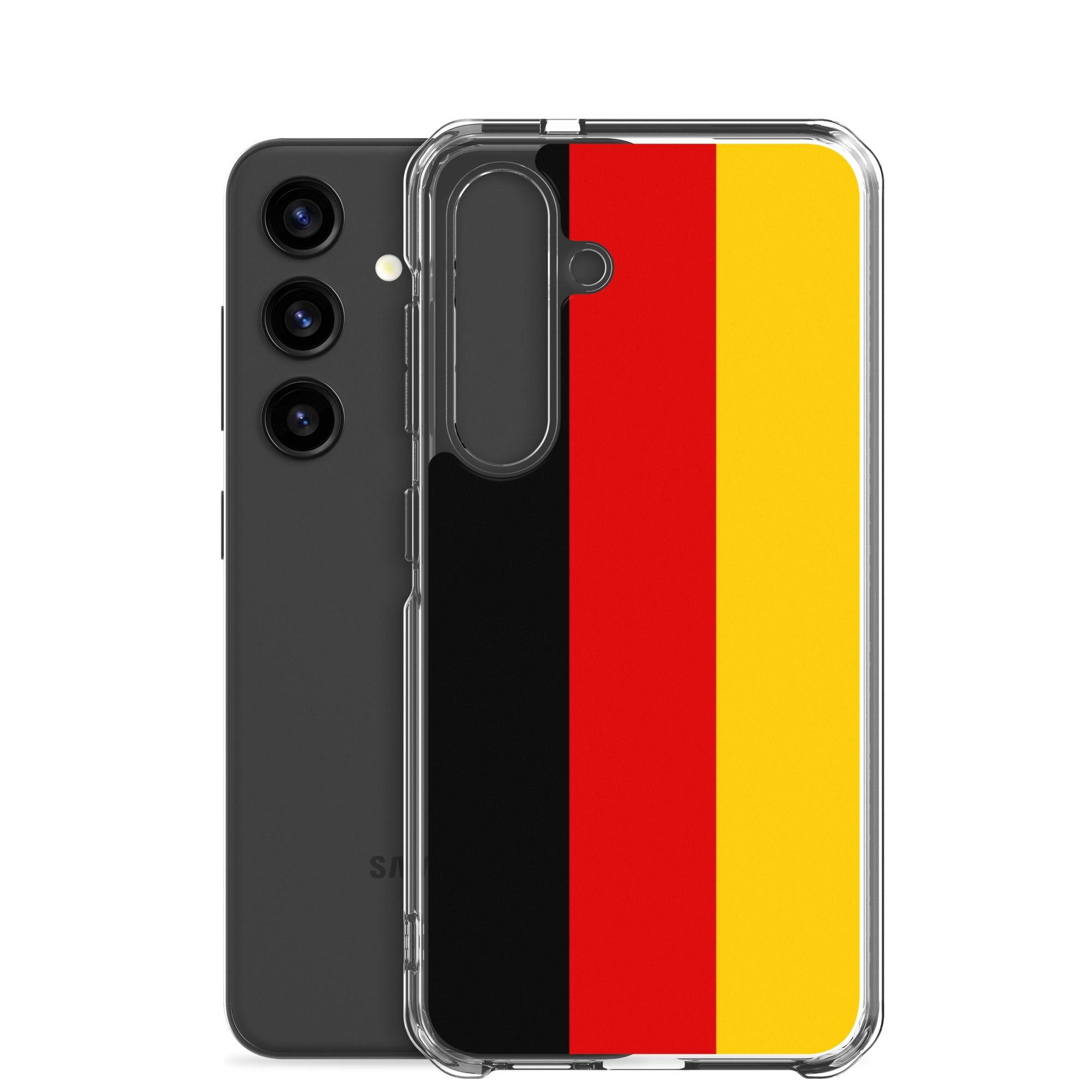 Coque de téléphone avec le drapeau de l'Allemagne, en TPU, offrant protection et style.