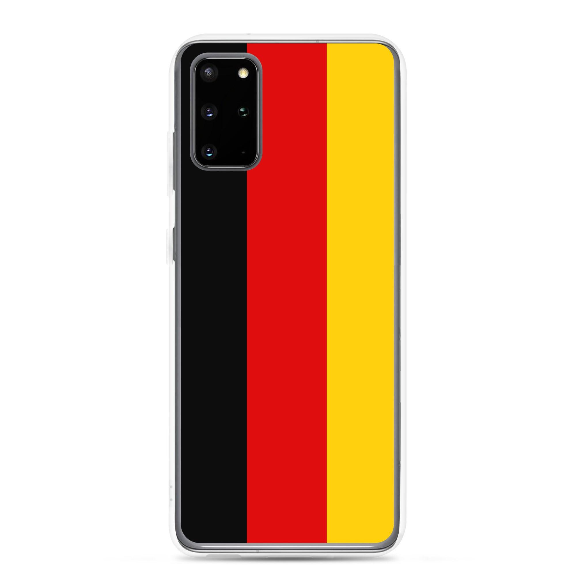 Coque de téléphone avec le drapeau de l'Allemagne, en TPU, offrant protection et style.