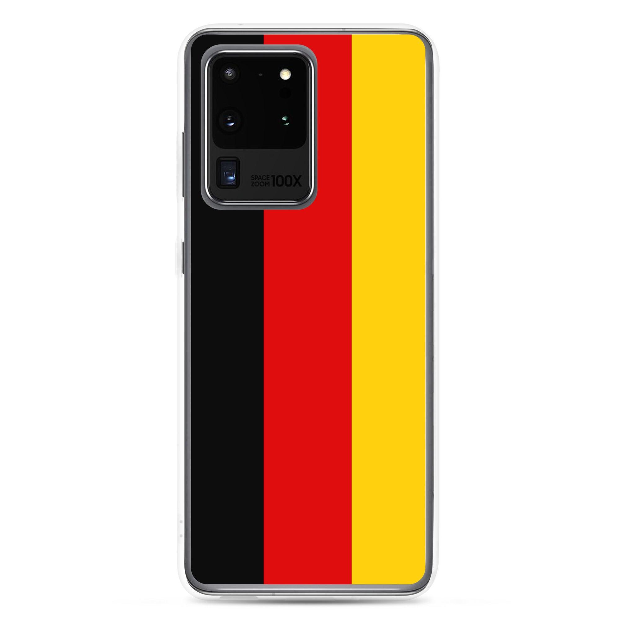 Coque de téléphone avec le drapeau de l'Allemagne, en TPU, offrant protection et style.