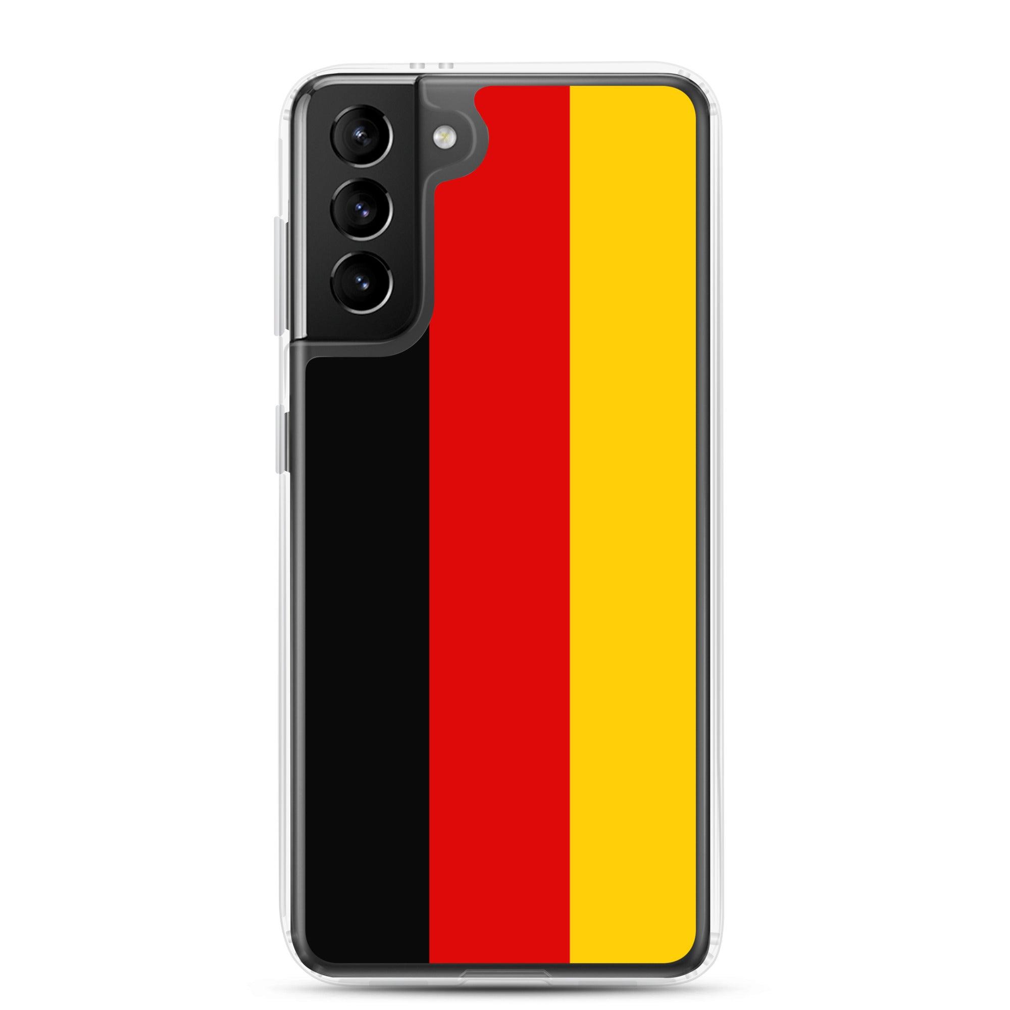 Coque de téléphone avec le drapeau de l'Allemagne, en TPU, offrant protection et style.