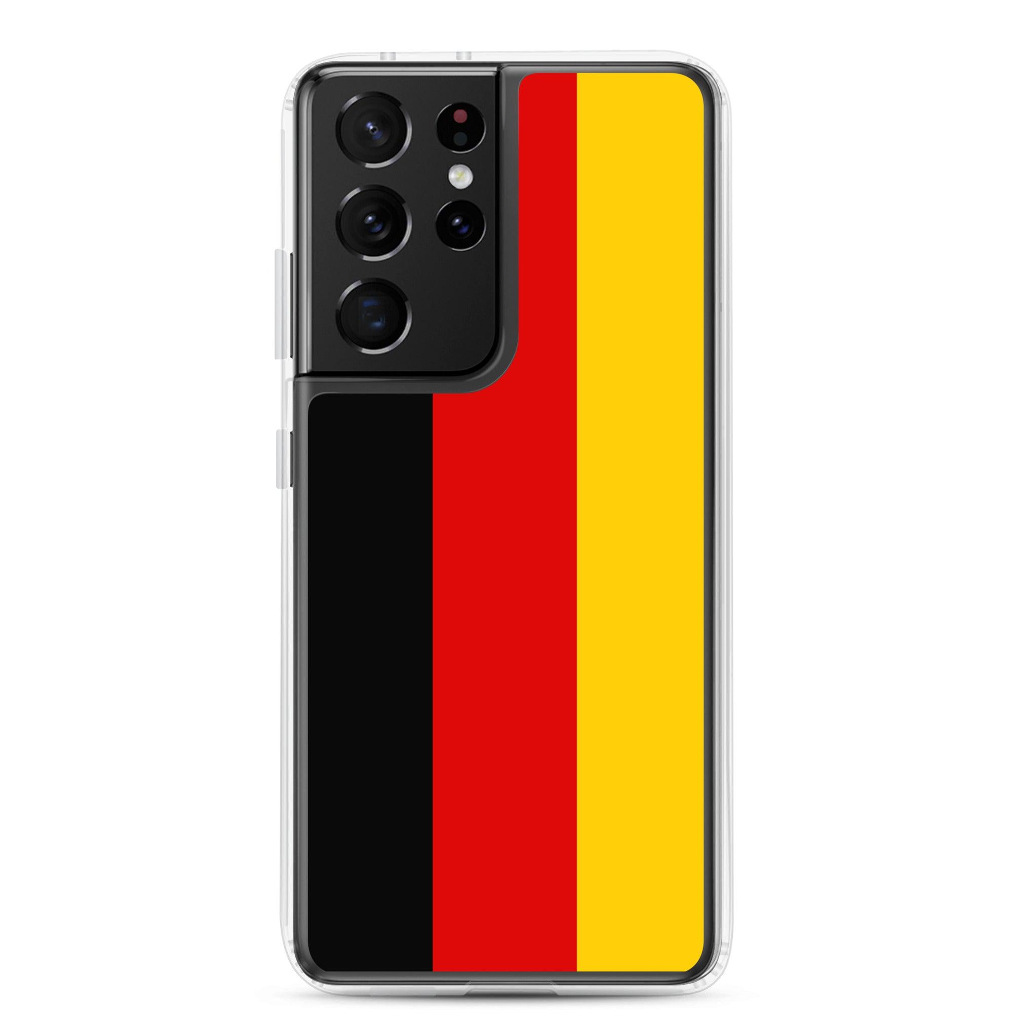 Coque de téléphone avec le drapeau de l'Allemagne, en TPU, offrant protection et style.