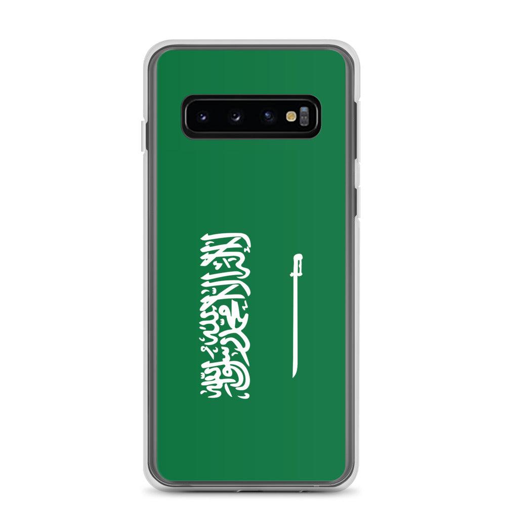 Coque de téléphone avec le drapeau de l'Arabie saoudite, en TPU, offrant une protection élégante et durable.