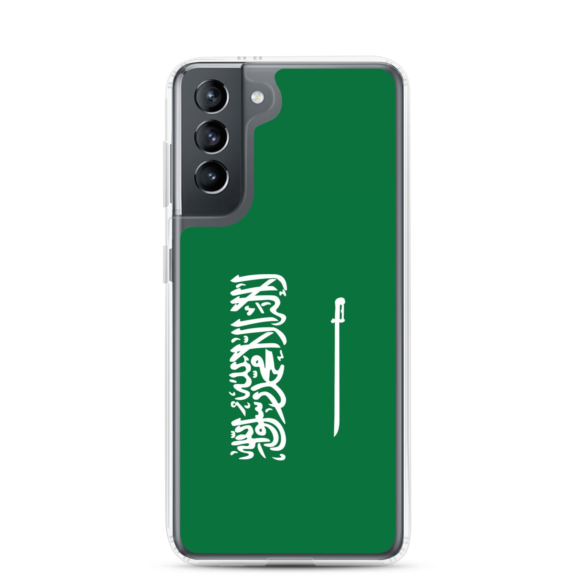 Coque de téléphone avec le drapeau de l'Arabie saoudite, en TPU, offrant une protection élégante et durable.