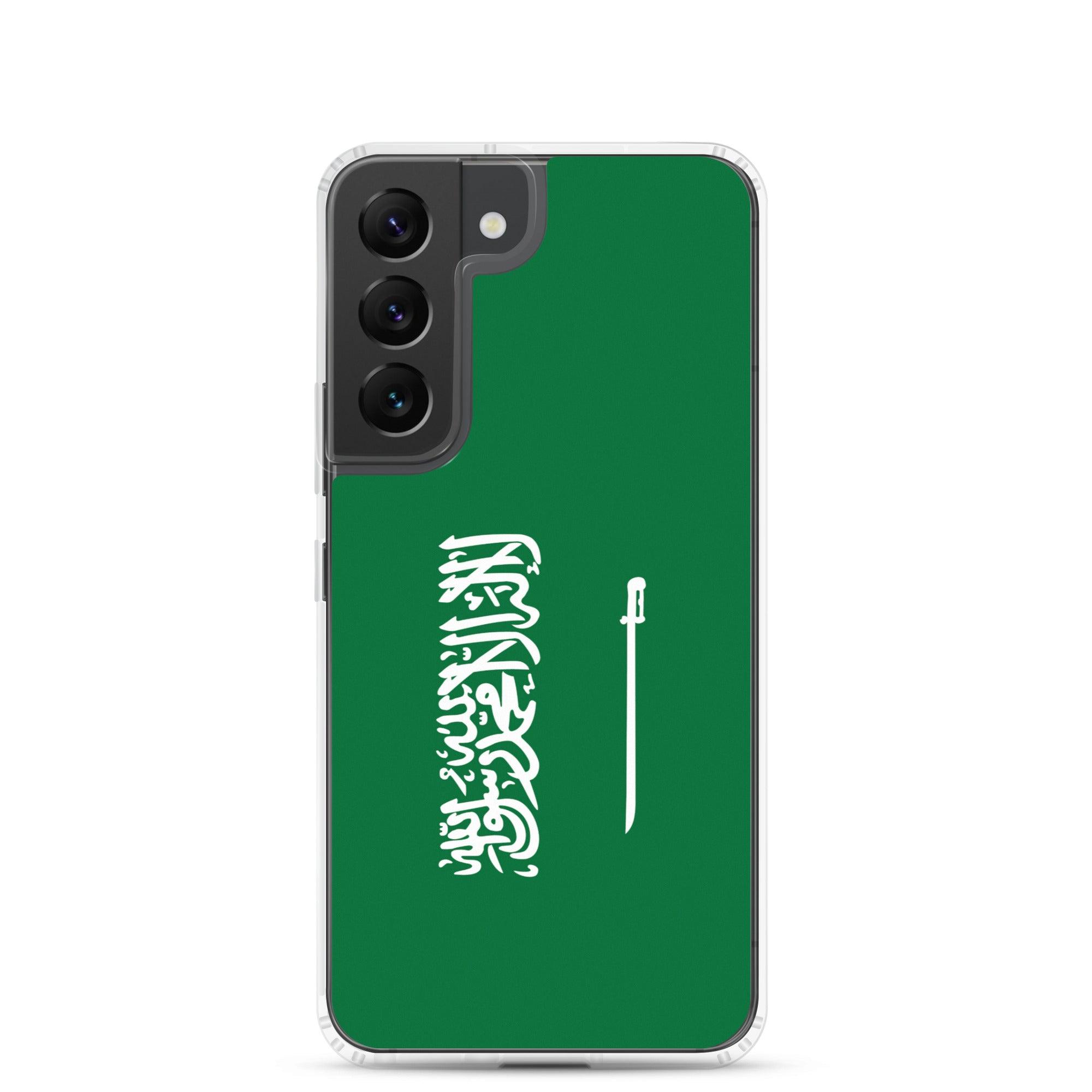 Coque de téléphone avec le drapeau de l'Arabie saoudite, en TPU, offrant une protection élégante et durable.