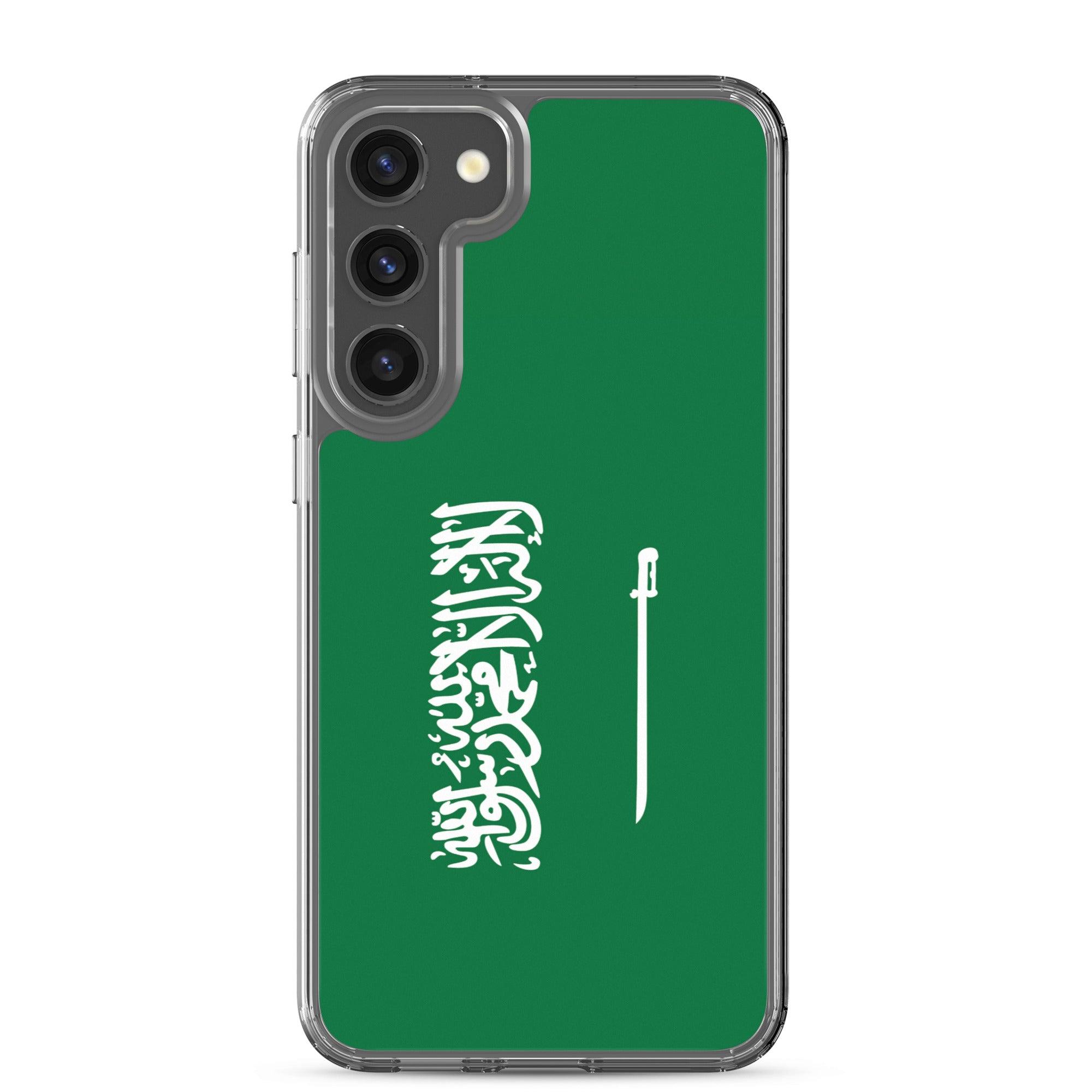 Coque de téléphone avec le drapeau de l'Arabie saoudite, en TPU, offrant une protection élégante et durable.