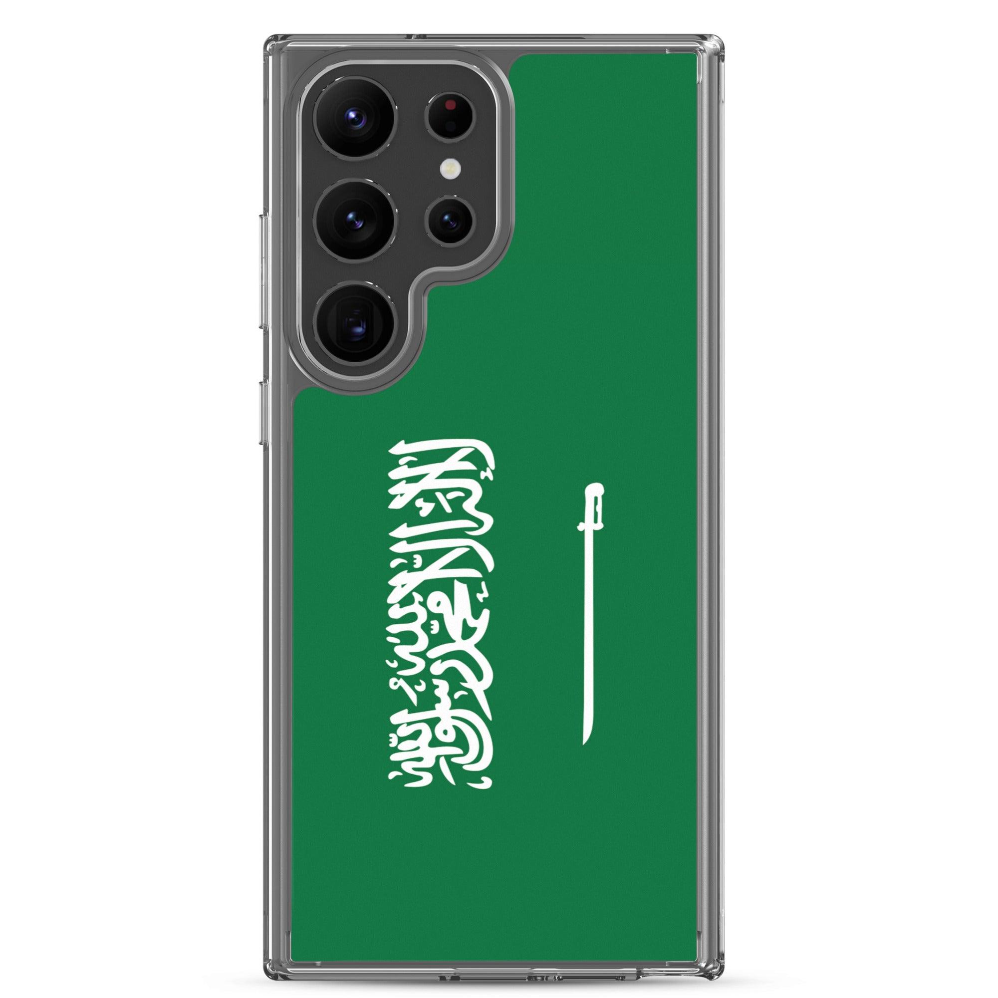 Coque de téléphone avec le drapeau de l'Arabie saoudite, en TPU, offrant une protection élégante et durable.