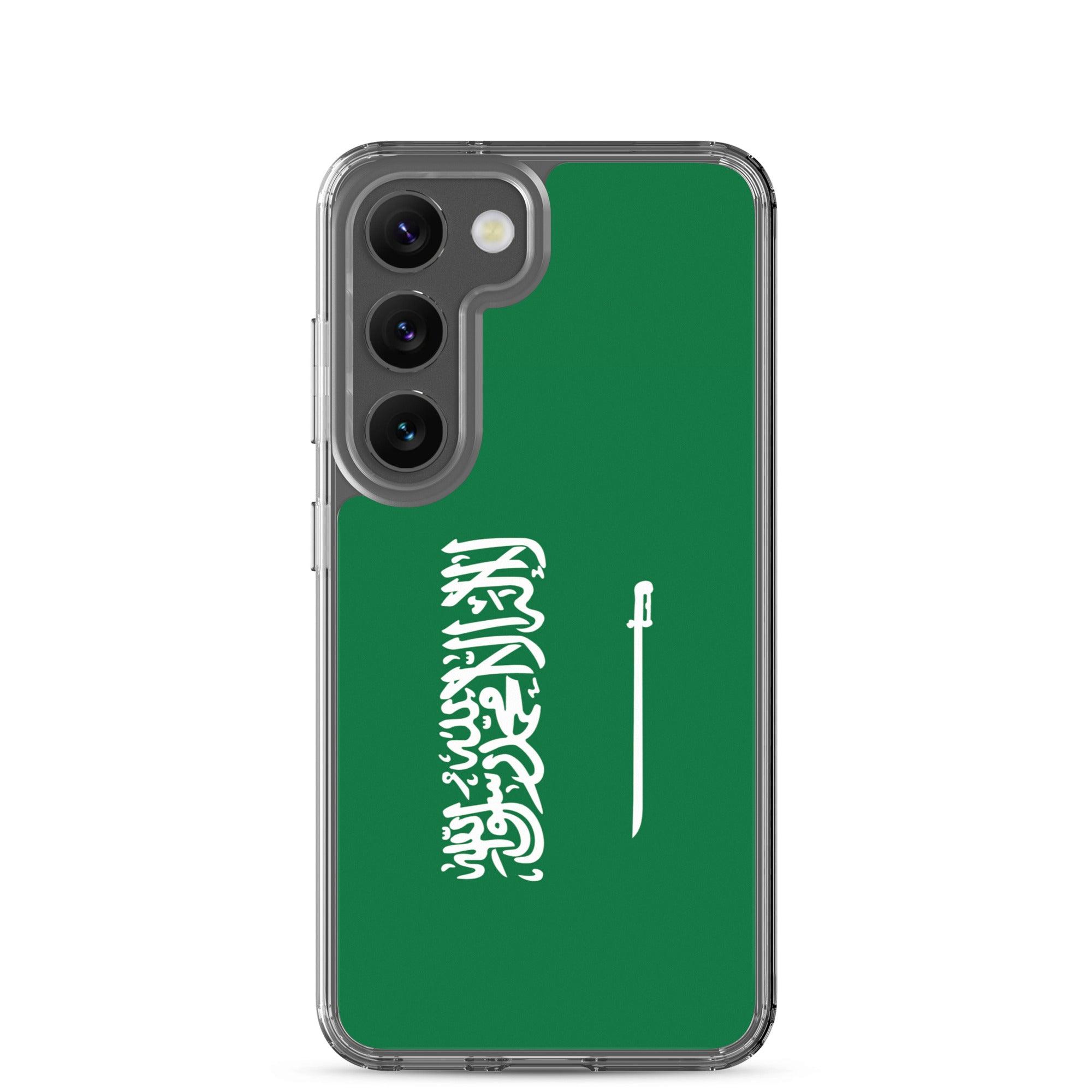 Coque de téléphone avec le drapeau de l'Arabie saoudite, en TPU, offrant une protection élégante et durable.