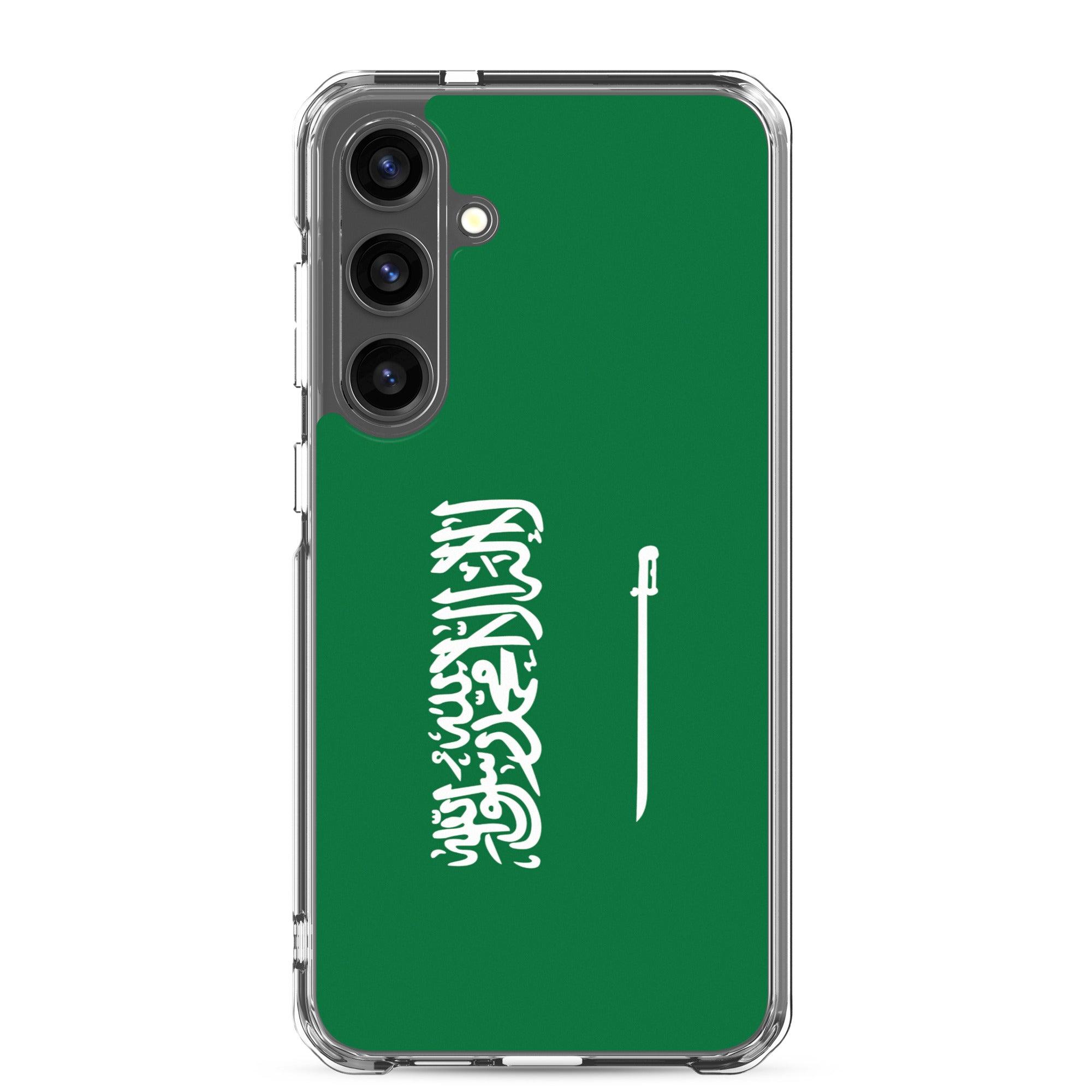 Coque de téléphone avec le drapeau de l'Arabie saoudite, en TPU, offrant une protection élégante et durable.