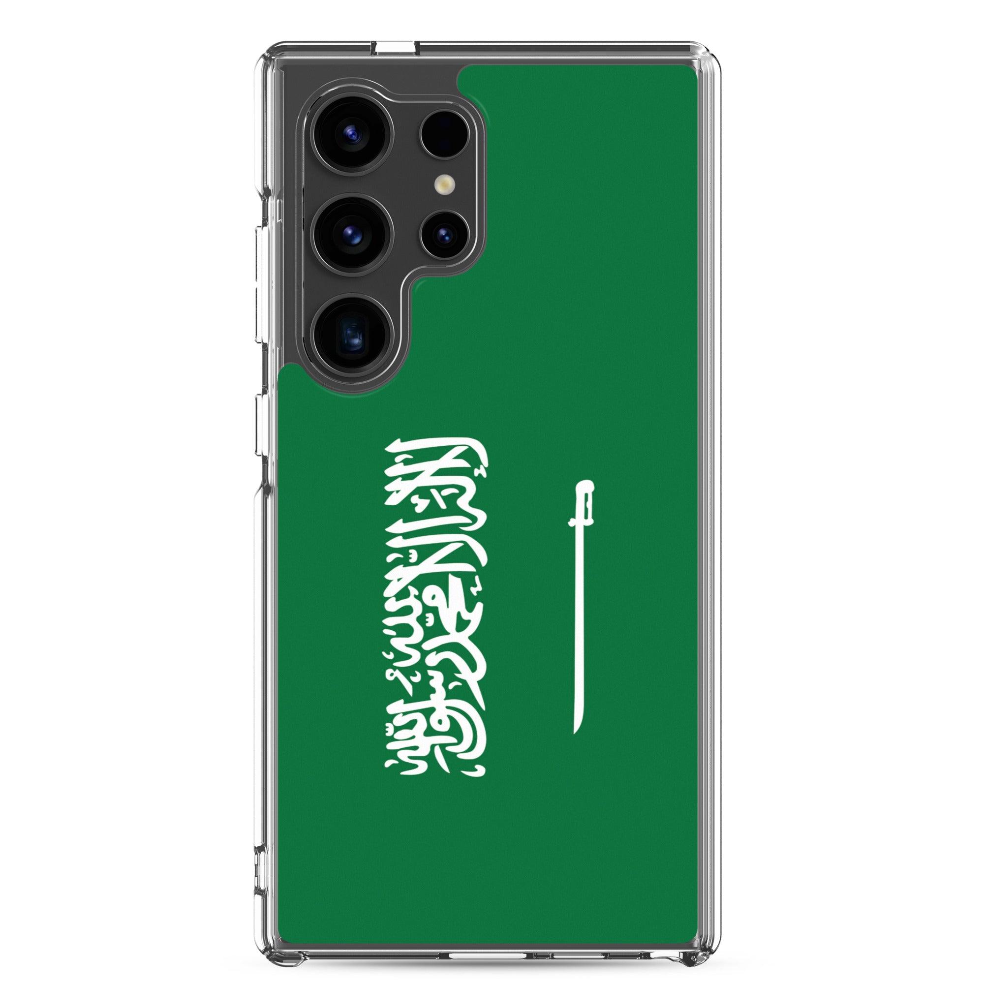 Coque de téléphone avec le drapeau de l'Arabie saoudite, en TPU, offrant une protection élégante et durable.