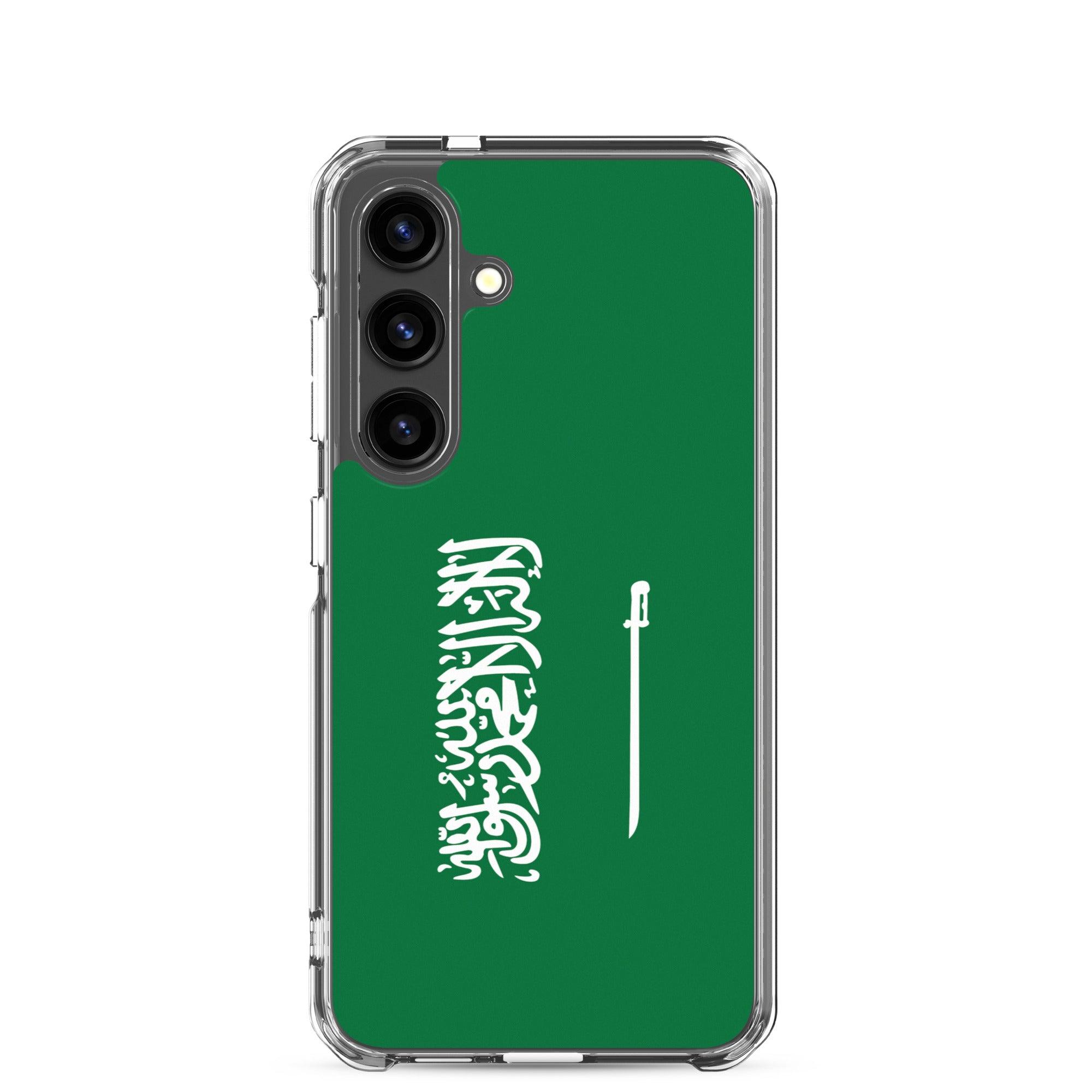 Coque de téléphone avec le drapeau de l'Arabie saoudite, en TPU, offrant une protection élégante et durable.