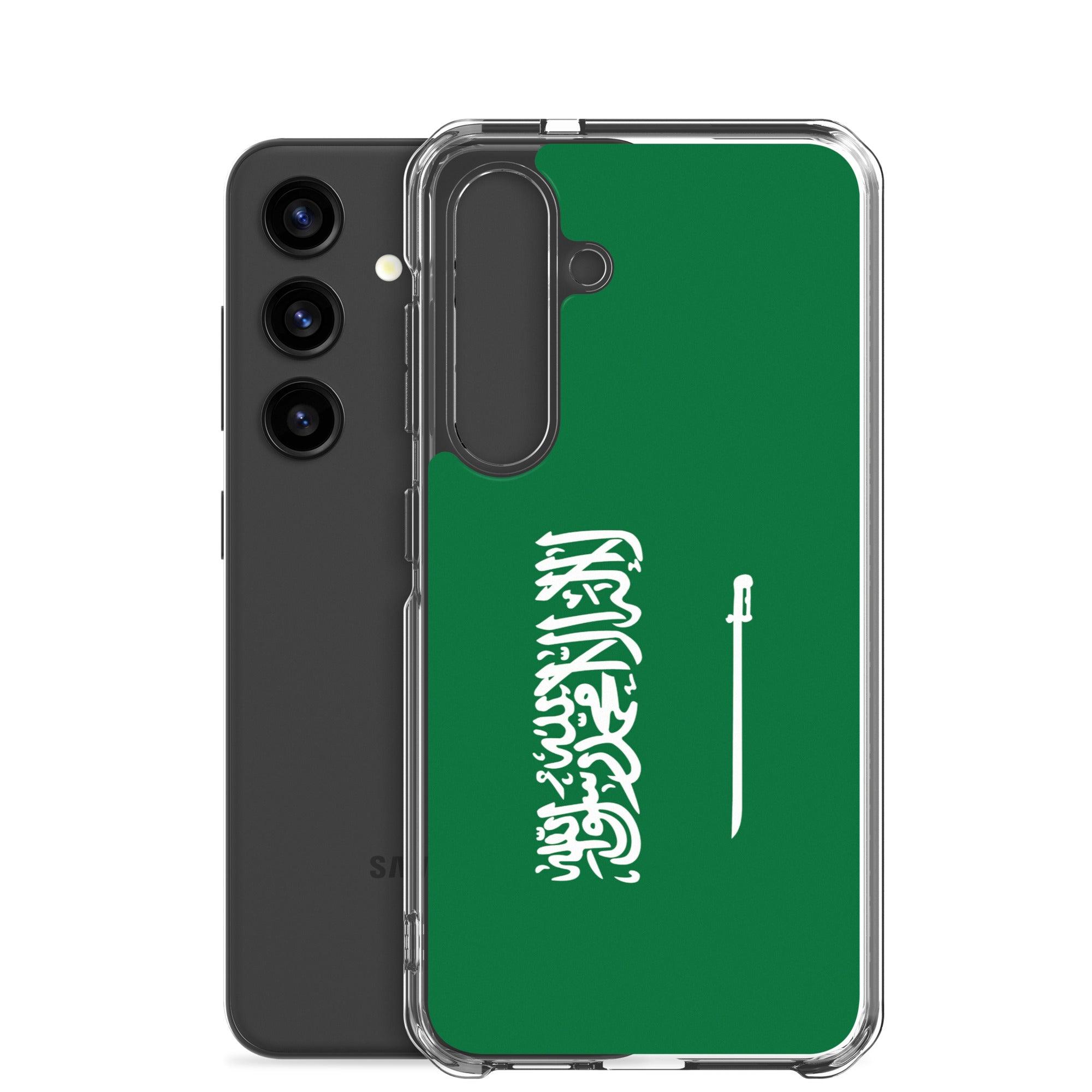 Coque de téléphone avec le drapeau de l'Arabie saoudite, en TPU, offrant une protection élégante et durable.