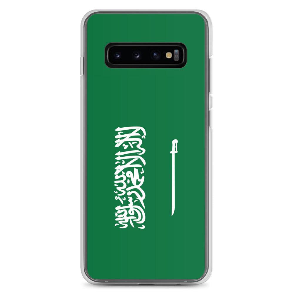 Coque de téléphone avec le drapeau de l'Arabie saoudite, en TPU, offrant une protection élégante et durable.