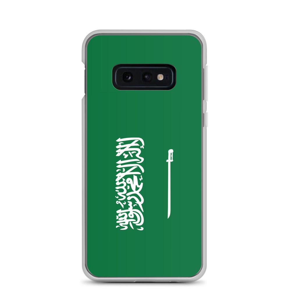 Coque de téléphone avec le drapeau de l'Arabie saoudite, en TPU, offrant une protection élégante et durable.