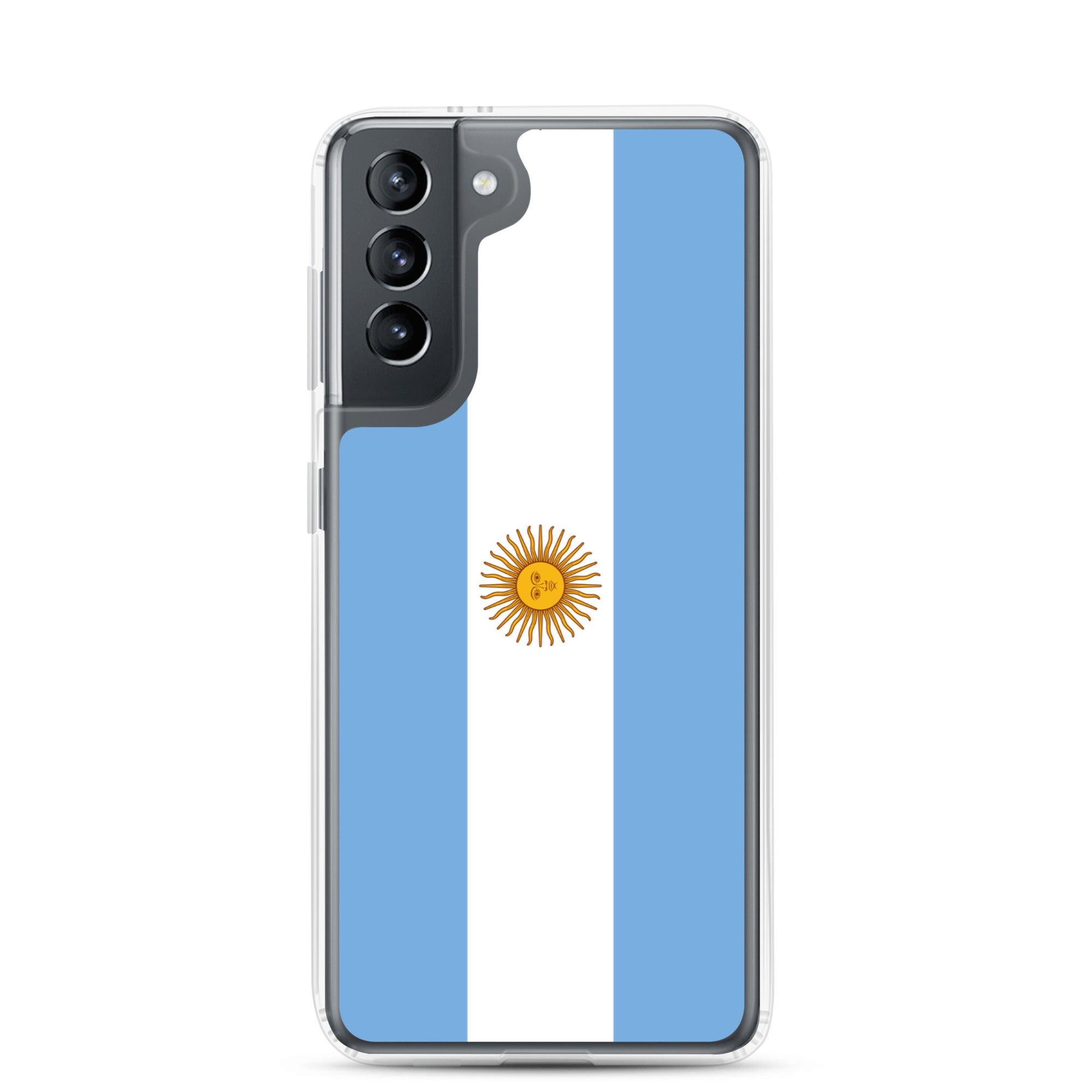 Coque de téléphone avec le drapeau de l'Argentine, en TPU, offrant une protection et un design élégant.