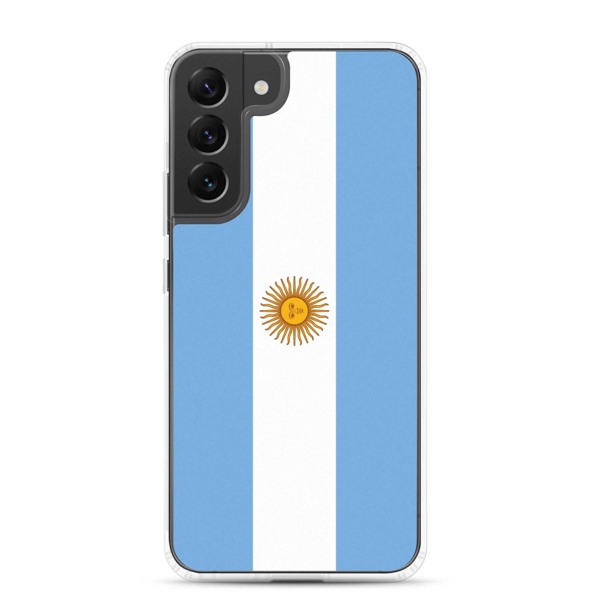 Coque de téléphone avec le drapeau de l'Argentine, en TPU, offrant une protection et un design élégant.