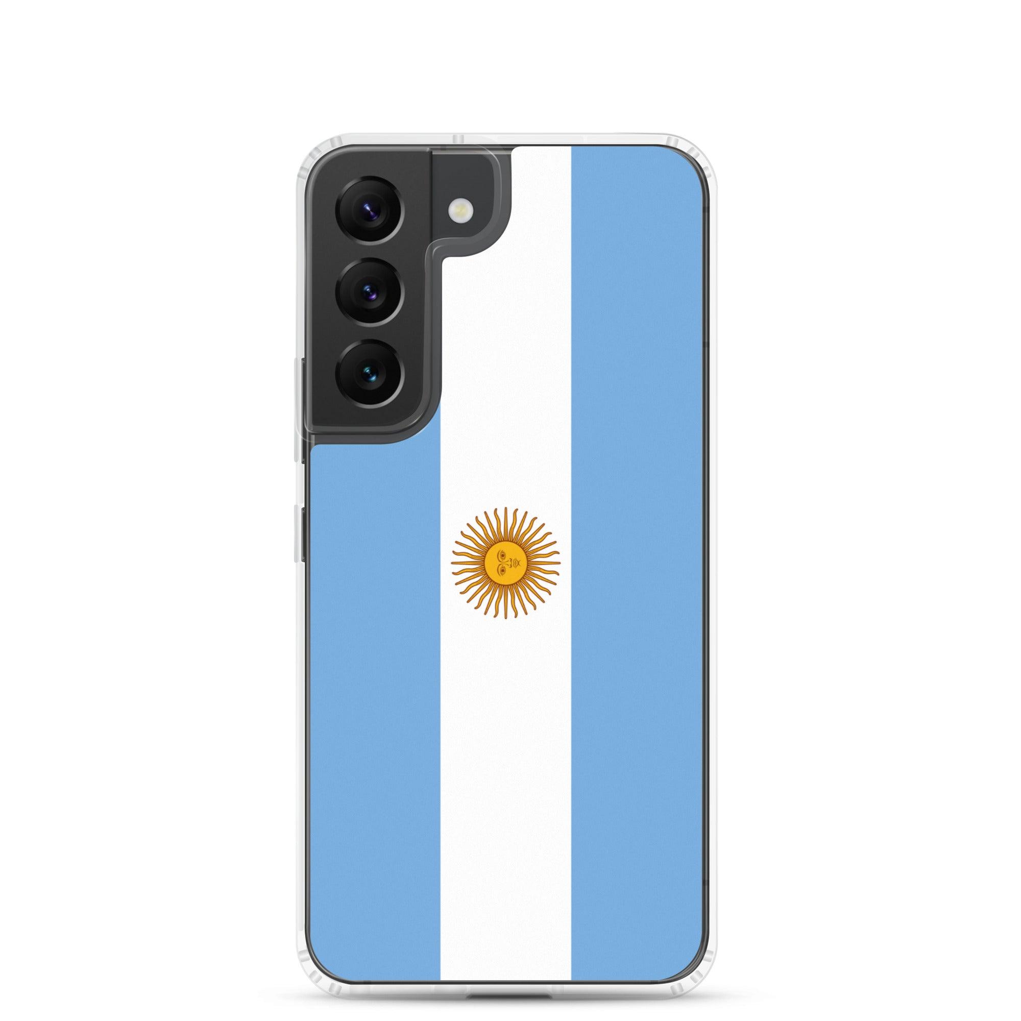 Coque de téléphone avec le drapeau de l'Argentine, en TPU, offrant une protection et un design élégant.