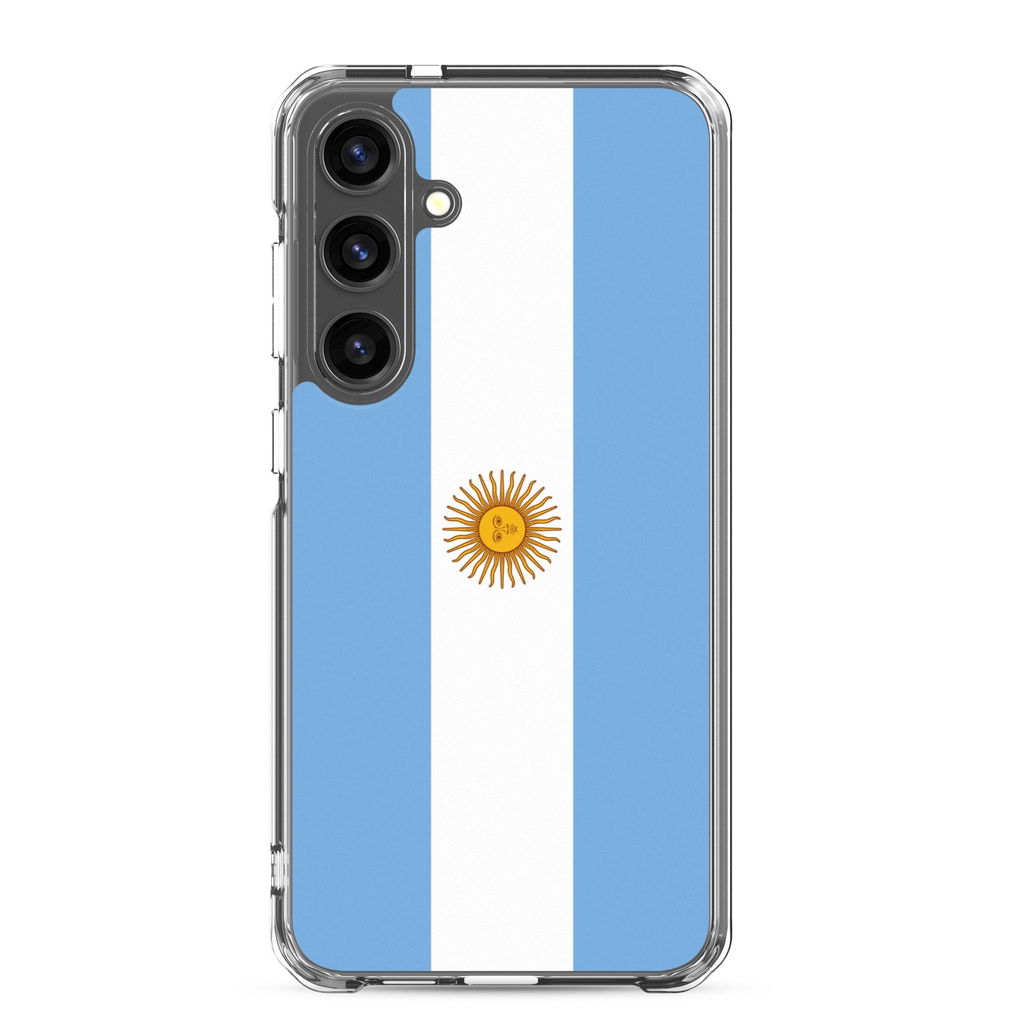 Coque de téléphone avec le drapeau de l'Argentine, en TPU, offrant une protection et un design élégant.