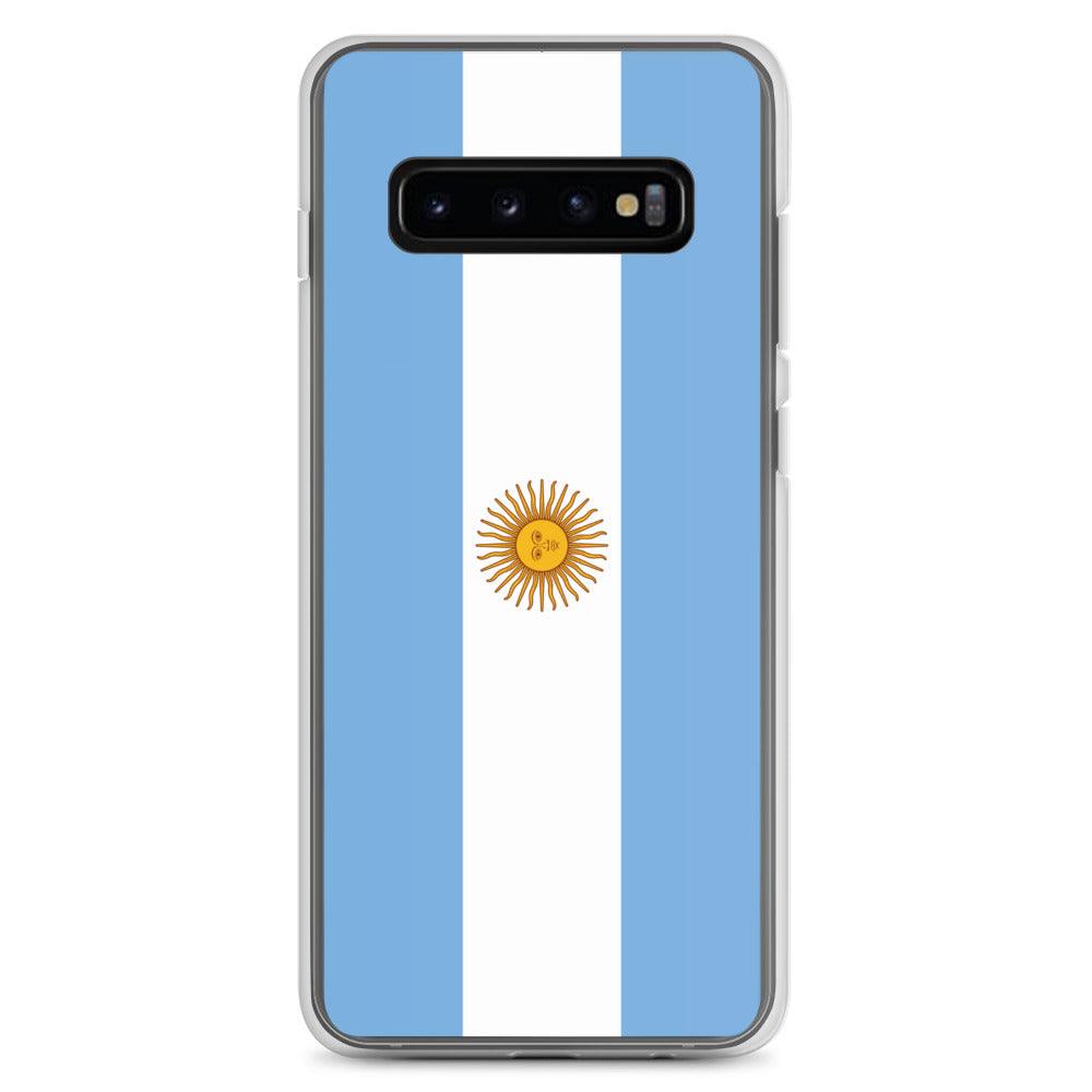 Coque de téléphone avec le drapeau de l'Argentine, en TPU, offrant une protection et un design élégant.