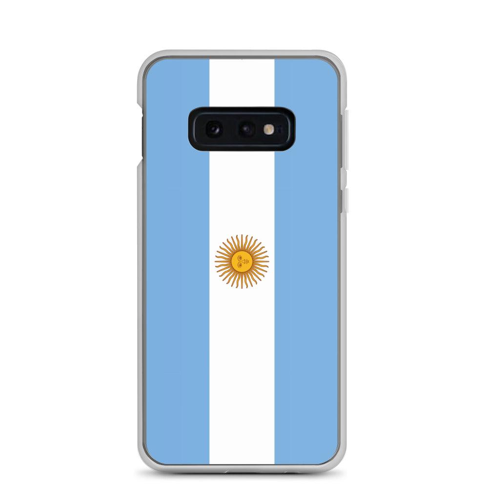 Coque de téléphone avec le drapeau de l'Argentine, en TPU, offrant une protection et un design élégant.