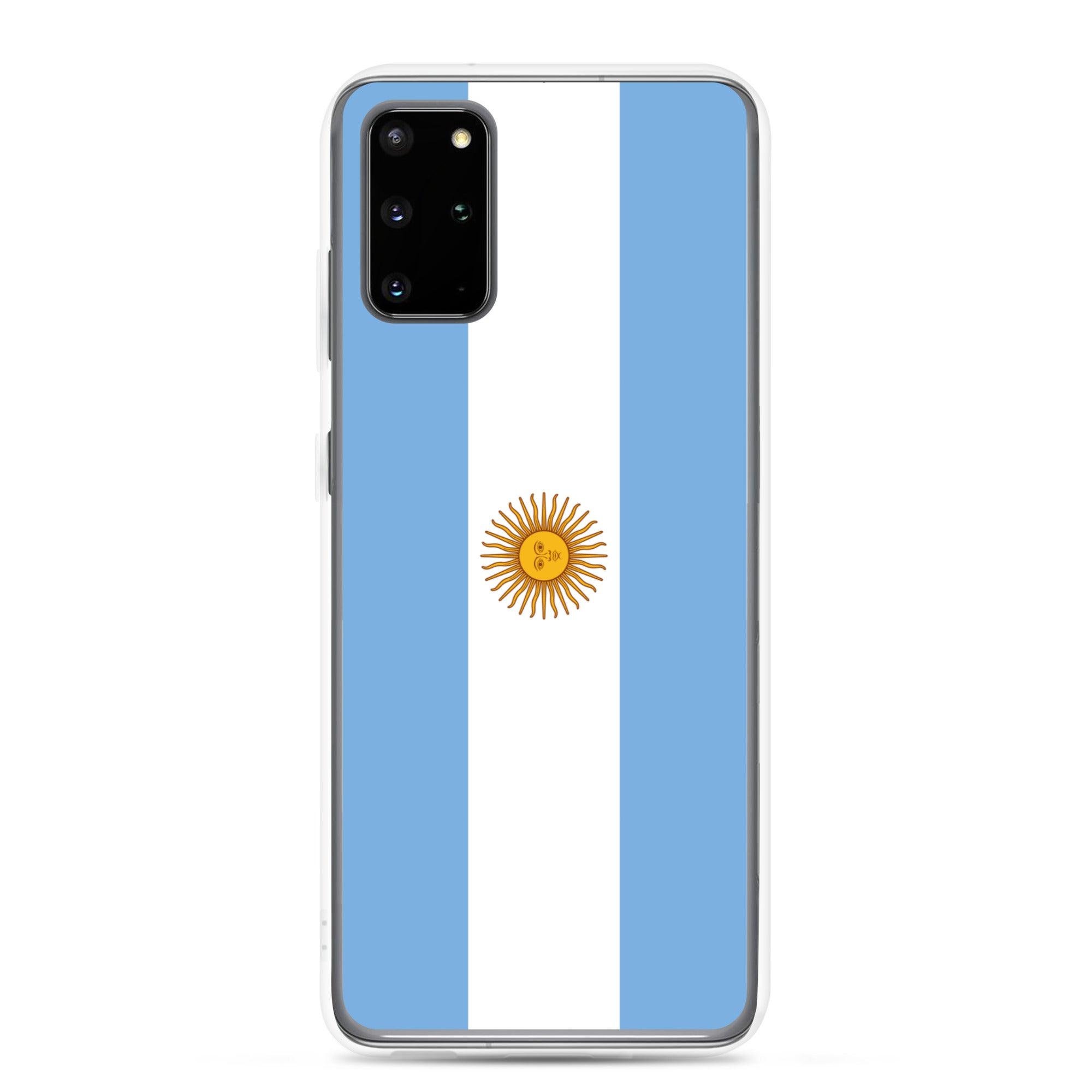 Coque de téléphone avec le drapeau de l'Argentine, en TPU, offrant une protection et un design élégant.