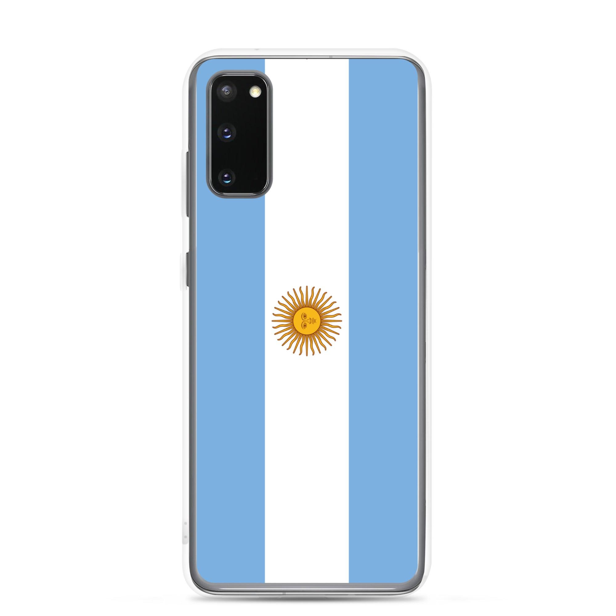 Coque de téléphone avec le drapeau de l'Argentine, en TPU, offrant une protection et un design élégant.